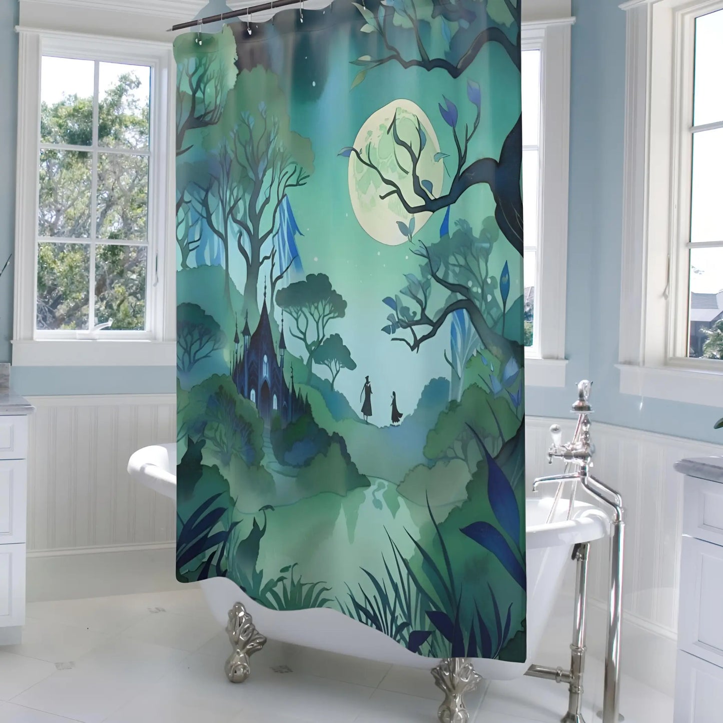 Enchanted Forest Shower Curtain. Free Shipping - 71’’ × 74’’ - Shower Curtains