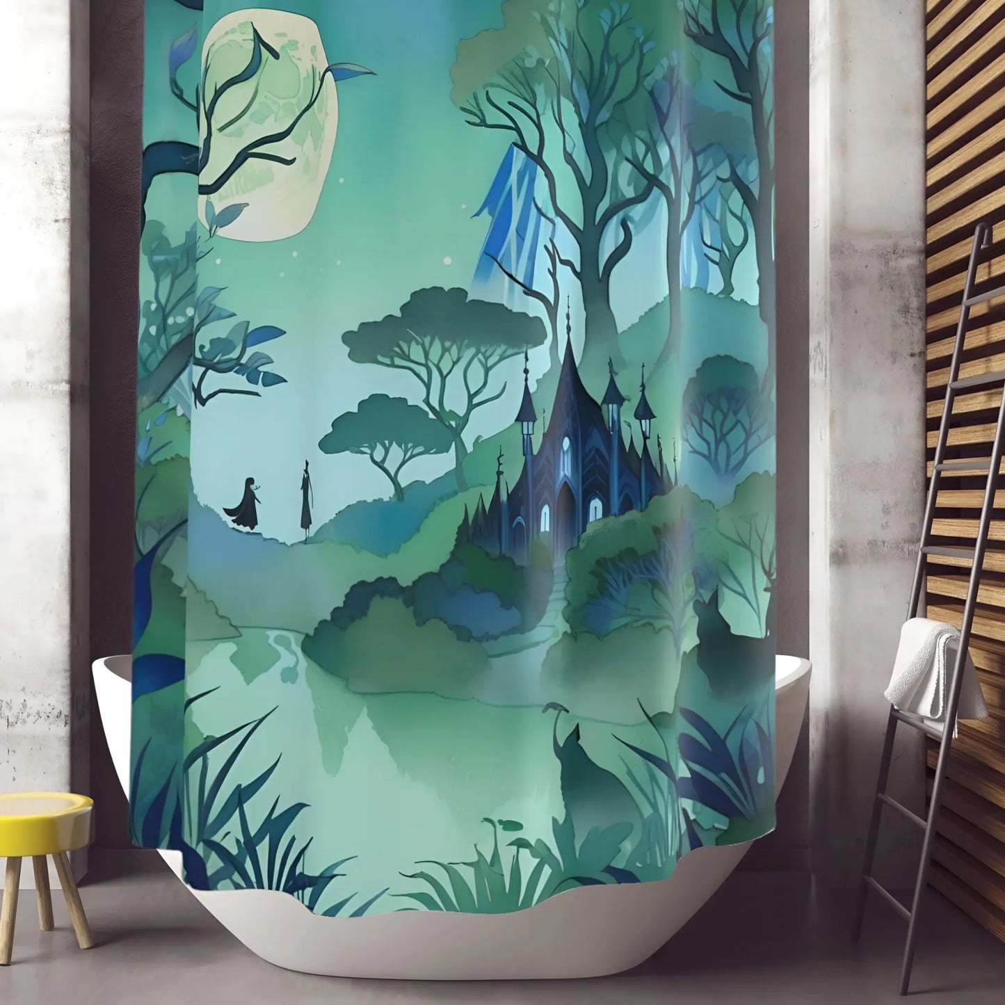 Enchanted Forest Shower Curtain. Free Shipping - 71’’ × 74’’ - Shower Curtains
