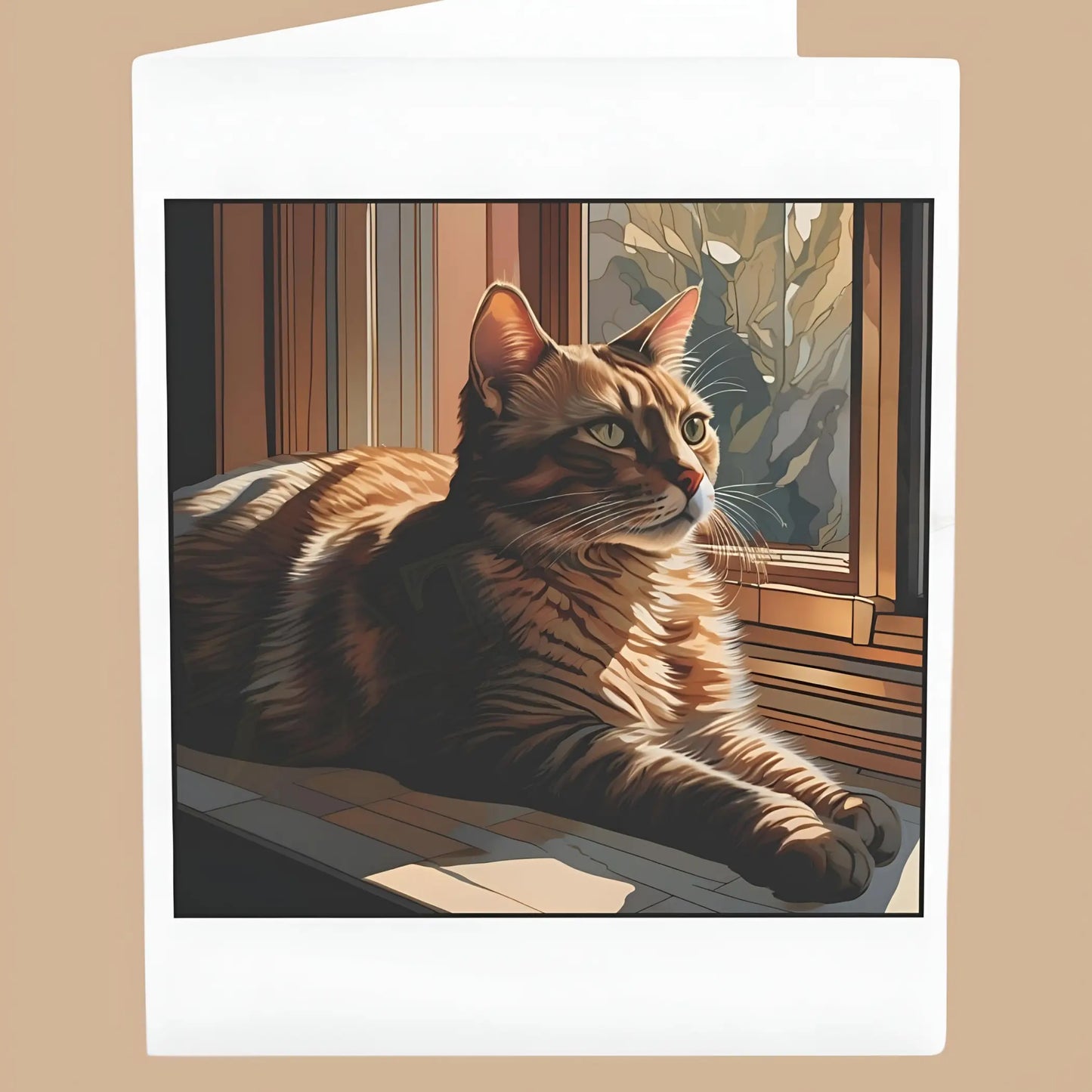 Beautiful Cat Card. Ships from the US - 4.25’’ x 5.5’’ (Vertical) / Coated (both sides) / 1 pc - All occasion cards
