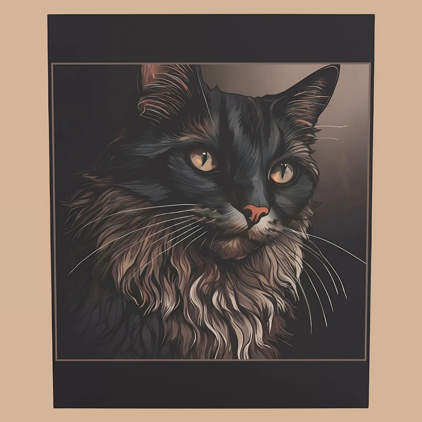 Beautiful Black Cat Card. Ships from the US - 4.25’’ x 5.5’’ (Vertical) / Coated (both sides) / 1 pc - All occasion