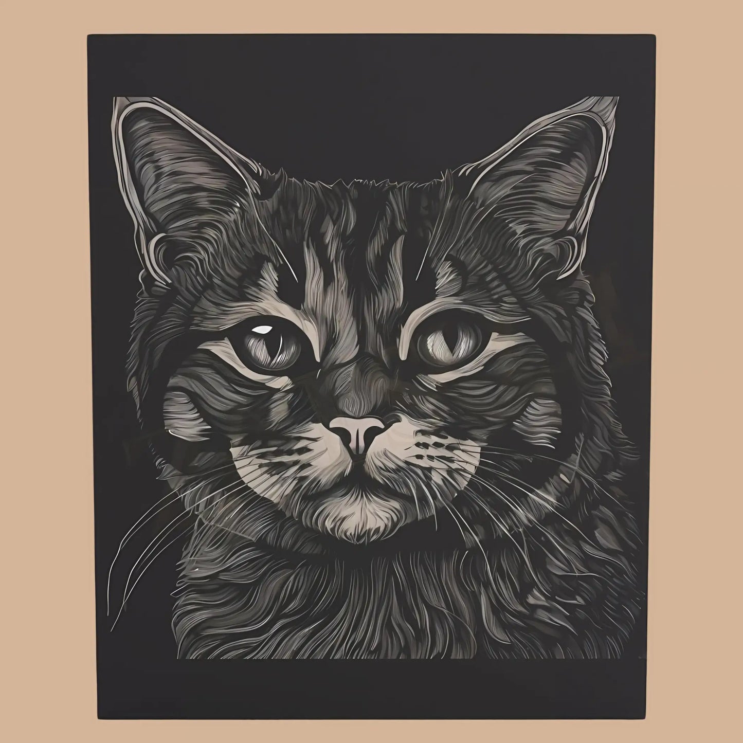 Beautiful Cat Card. Ships from the US - 4.25’’ x 5.5’’ (Vertical) / Coated (both sides) / 1 pc - All occasion cards