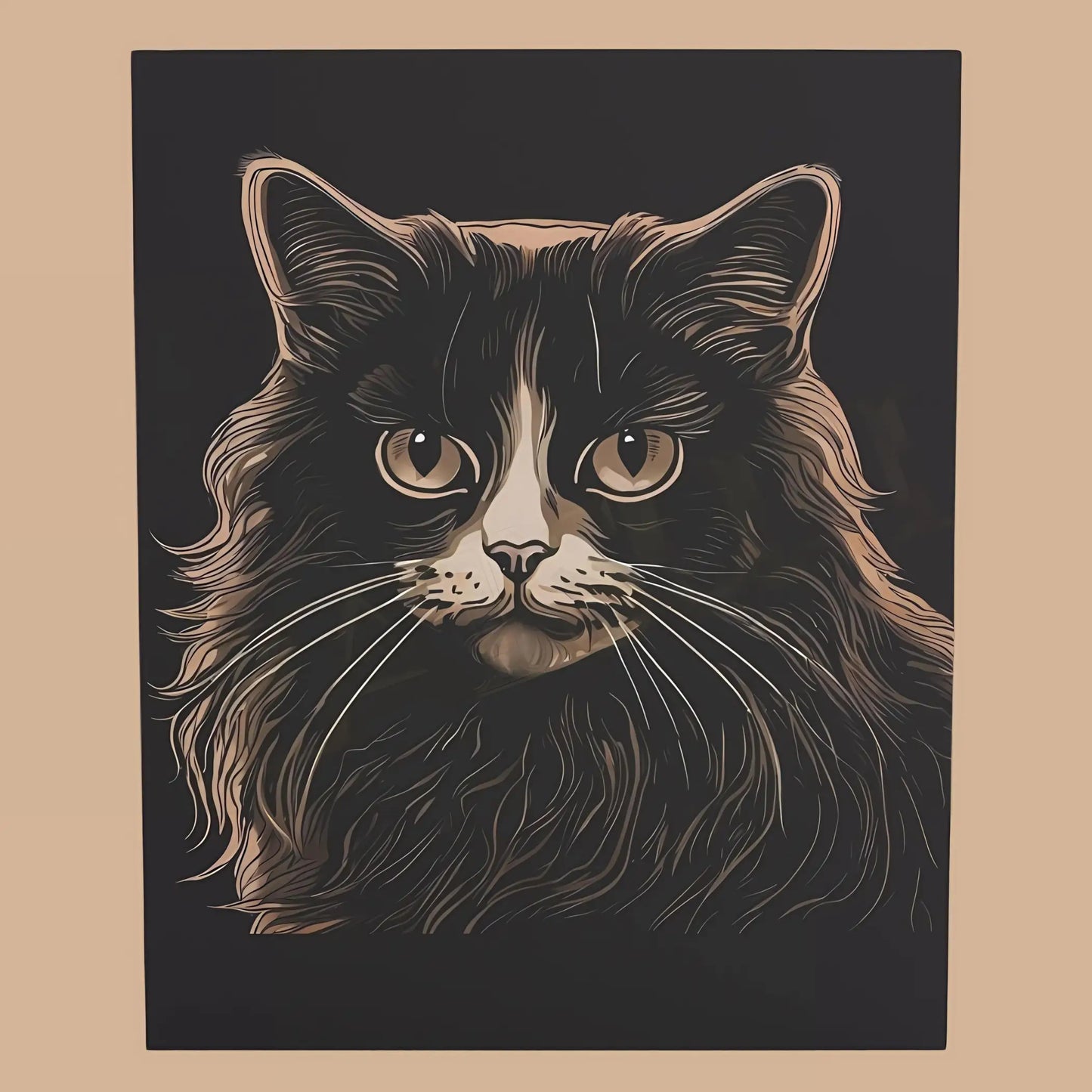 Beautiful Cat Card. Ships from the US - 4.25’’ x 5.5’’ (Vertical) / Coated (both sides) / 1 pc - All occasion cards