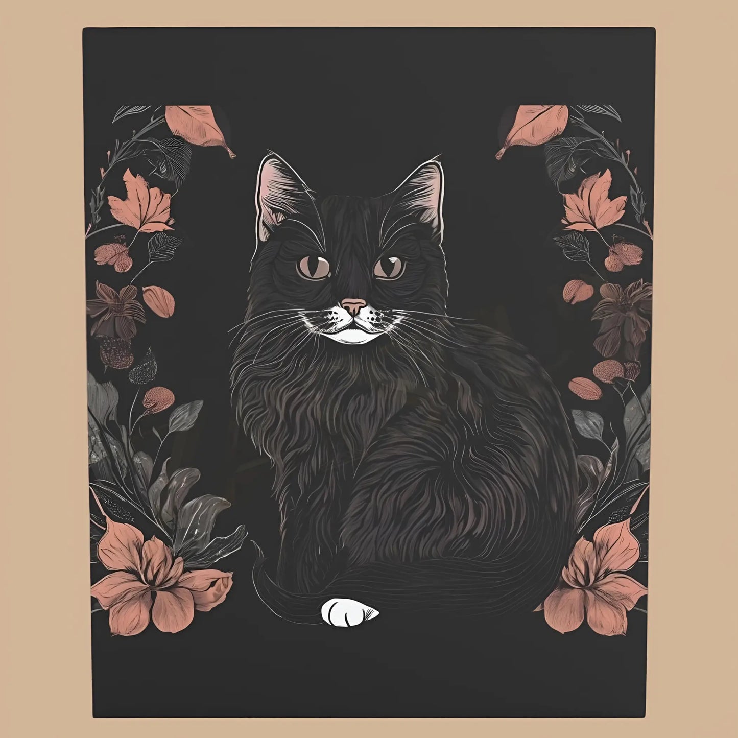 Black Cat Card. Ships from the US - 4.25’’ x 5.5’’ (Vertical) / Coated (both sides) / 1 pc - All occasion cards