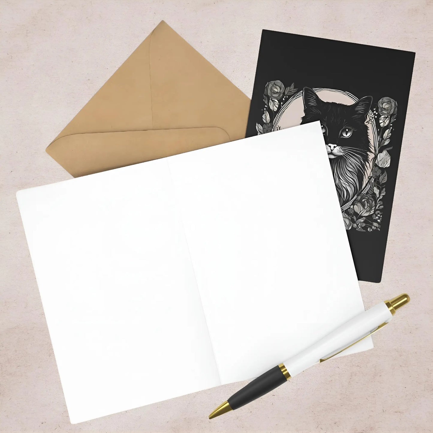 Black Cat Cards (7 pcs). Ships from EU. - One size - All occasion cards