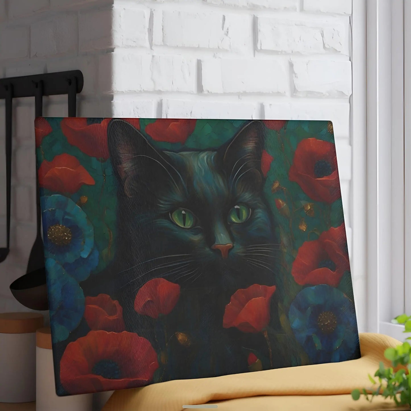 Black Kitten Glass Cutting Board - Cutting boards