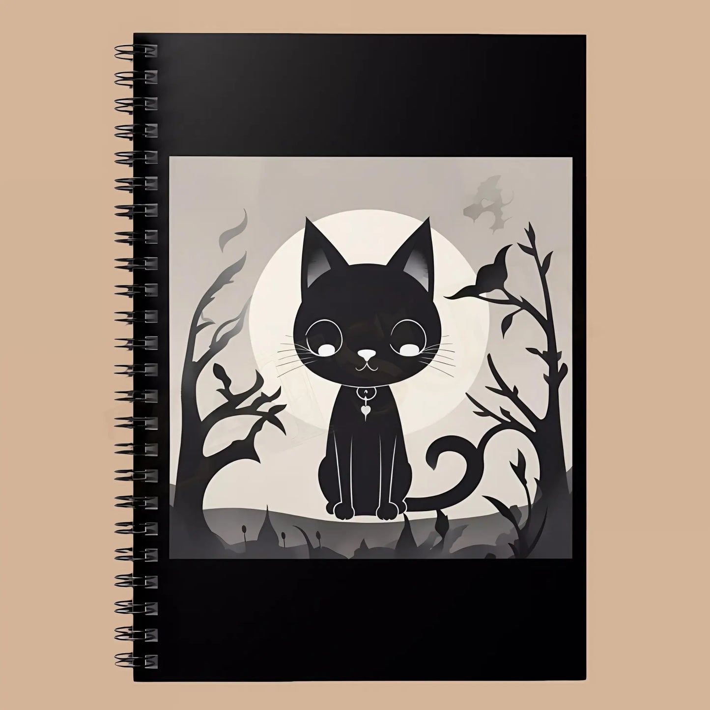 Cute Black Cat Notebook - One Size - Notebooks