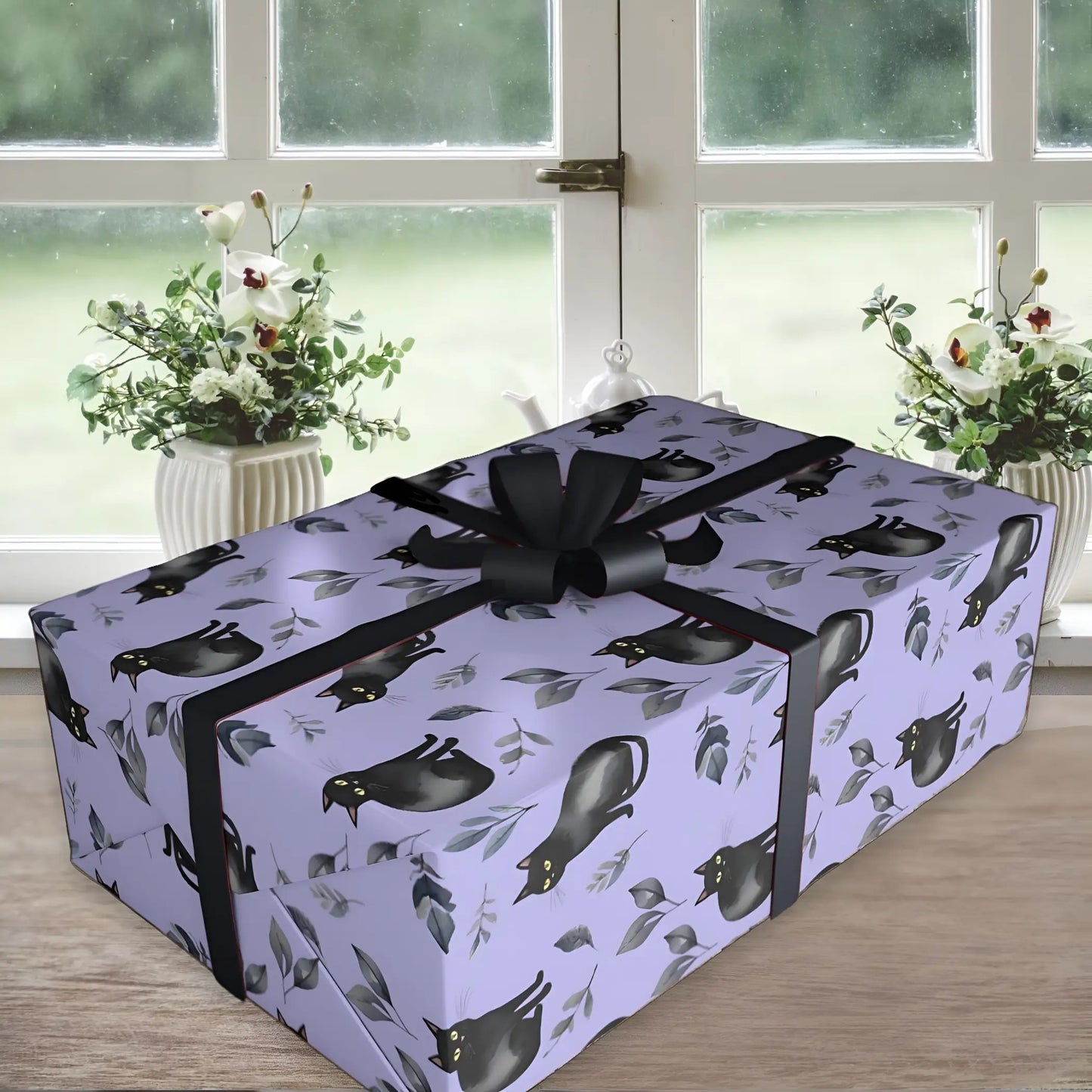 Black Cats Wrapping Paper Sheet - Wrapping paper