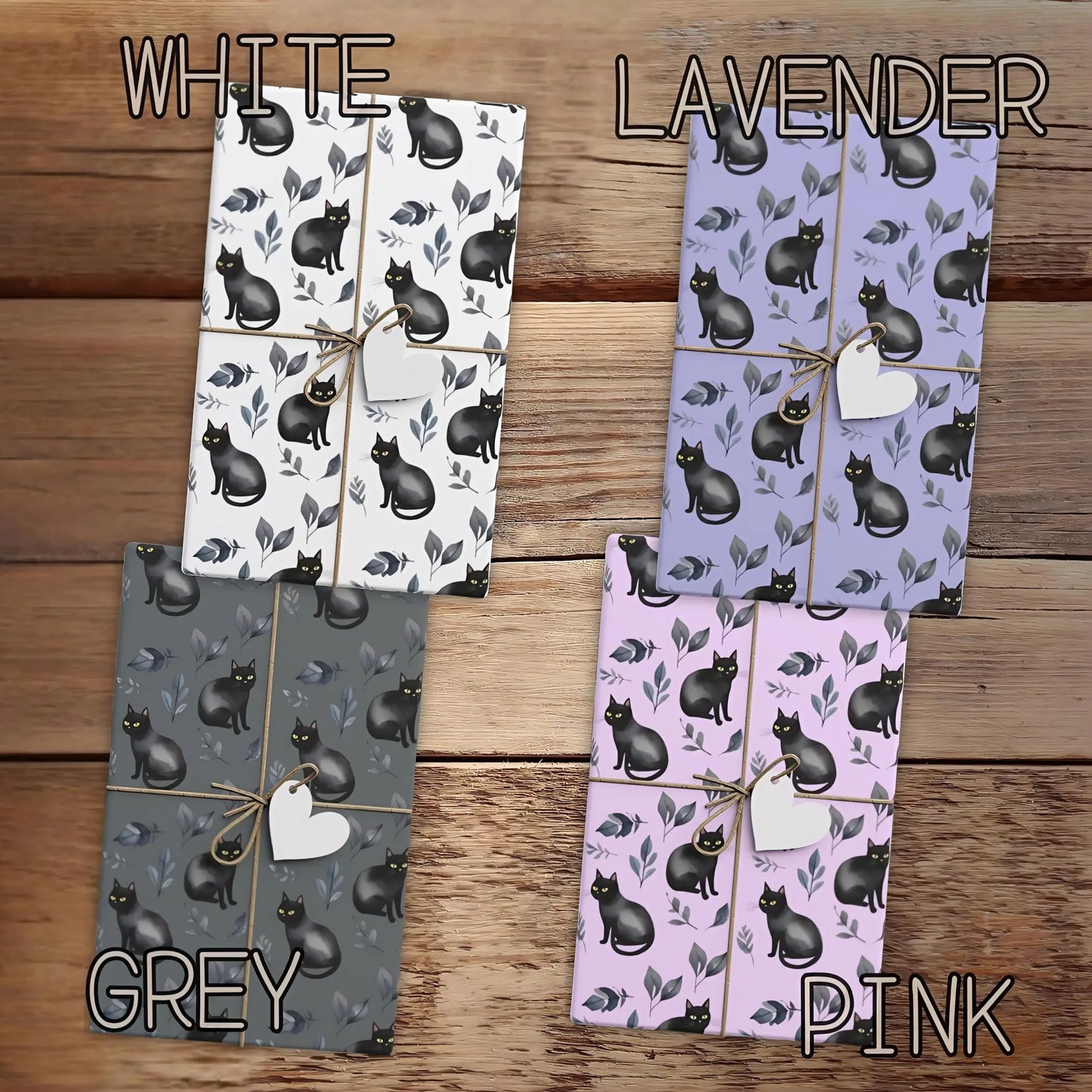 Black Cats Wrapping Paper Sheet - Wrapping paper