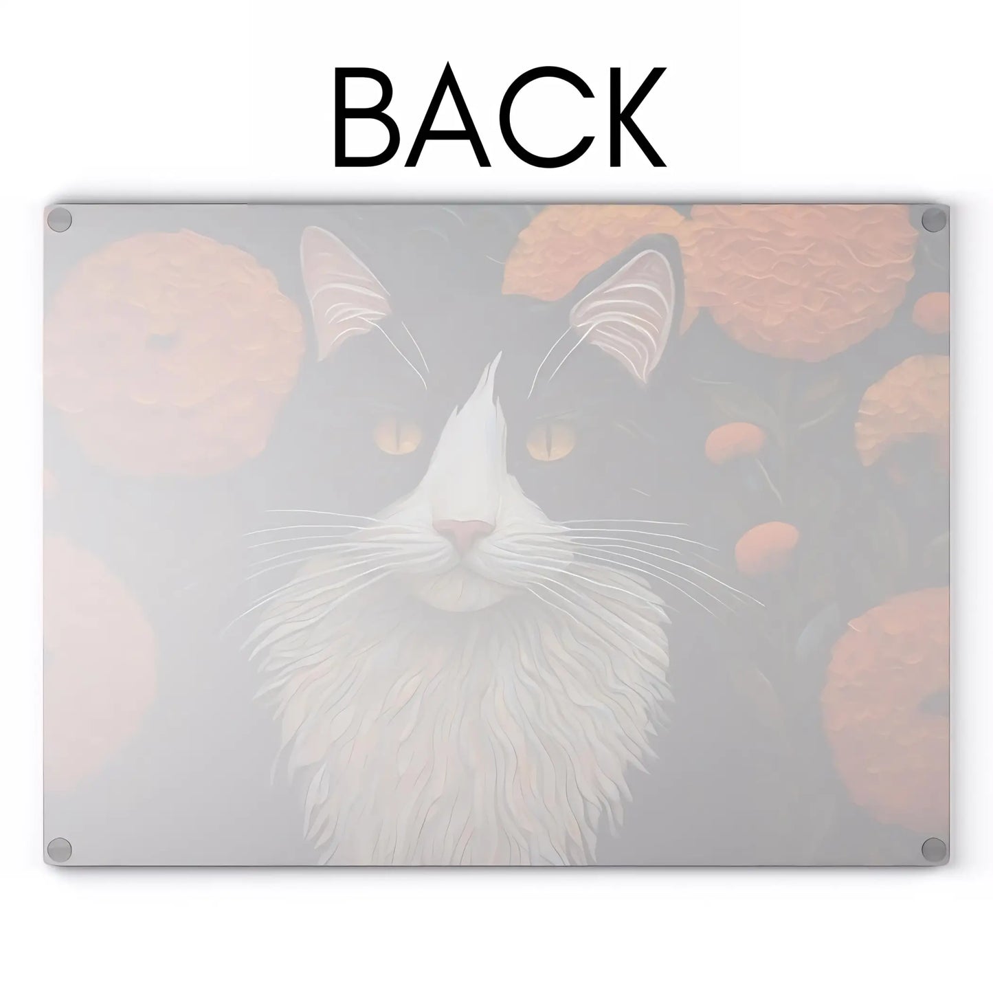 Black and White Cat Glass Cutting Board - Cutting boards