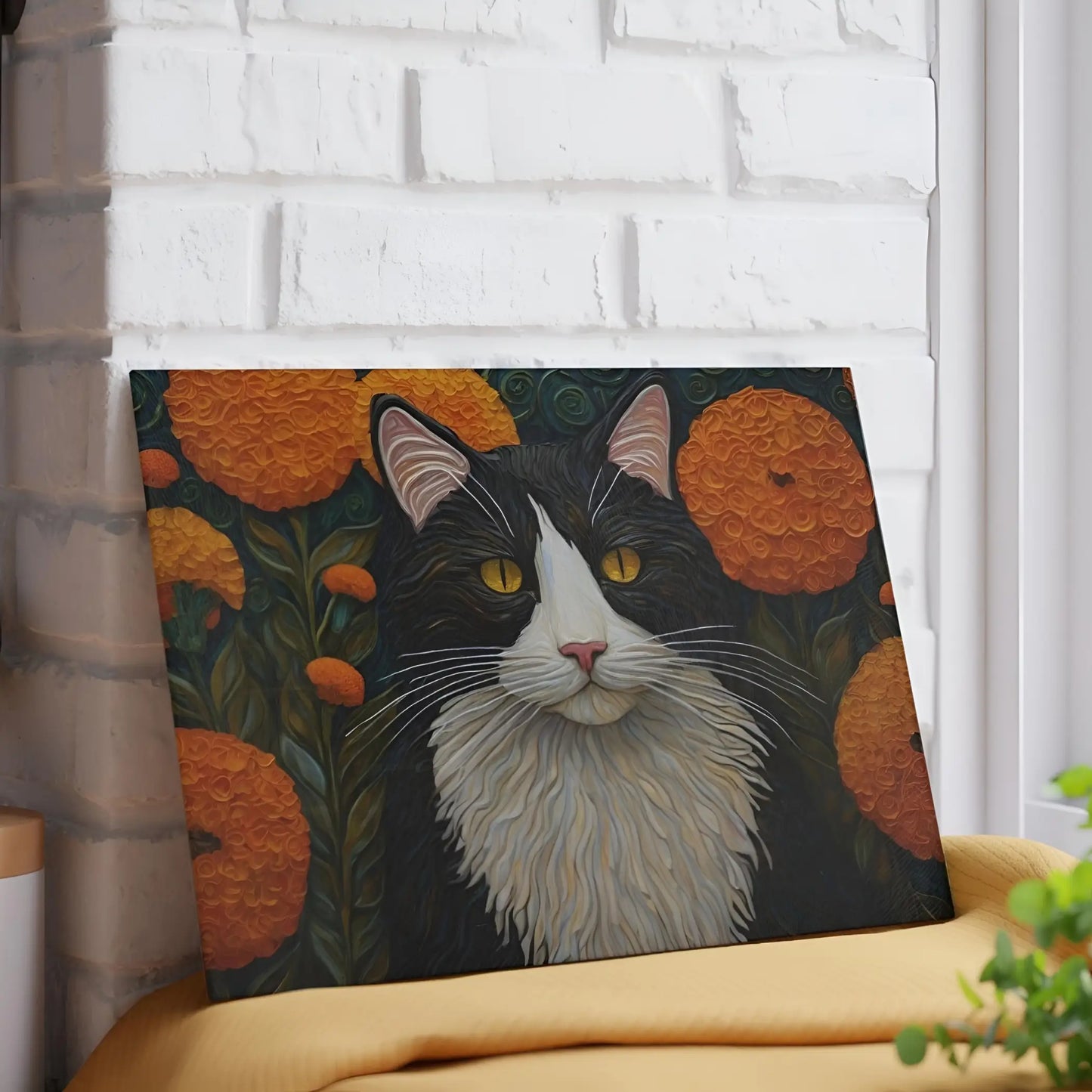 Black and White Cat Glass Cutting Board - Cutting boards