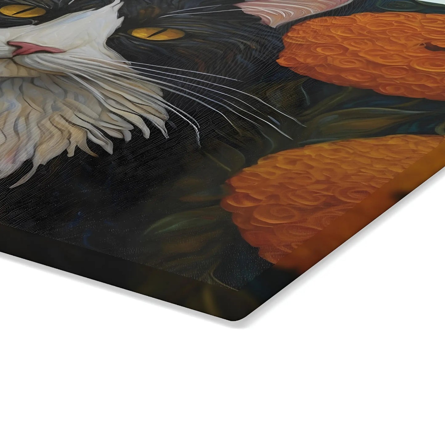 Black and White Cat Glass Cutting Board - Cutting boards