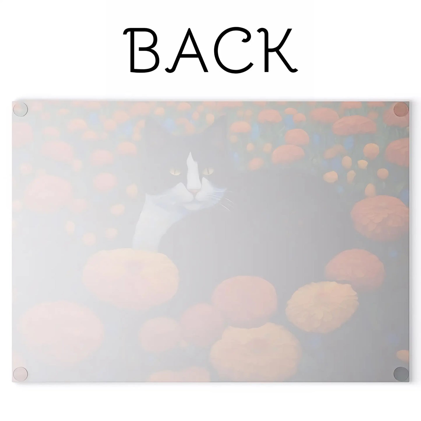 Cat Among Marigolds Glass Cutting Board - Home Decor
