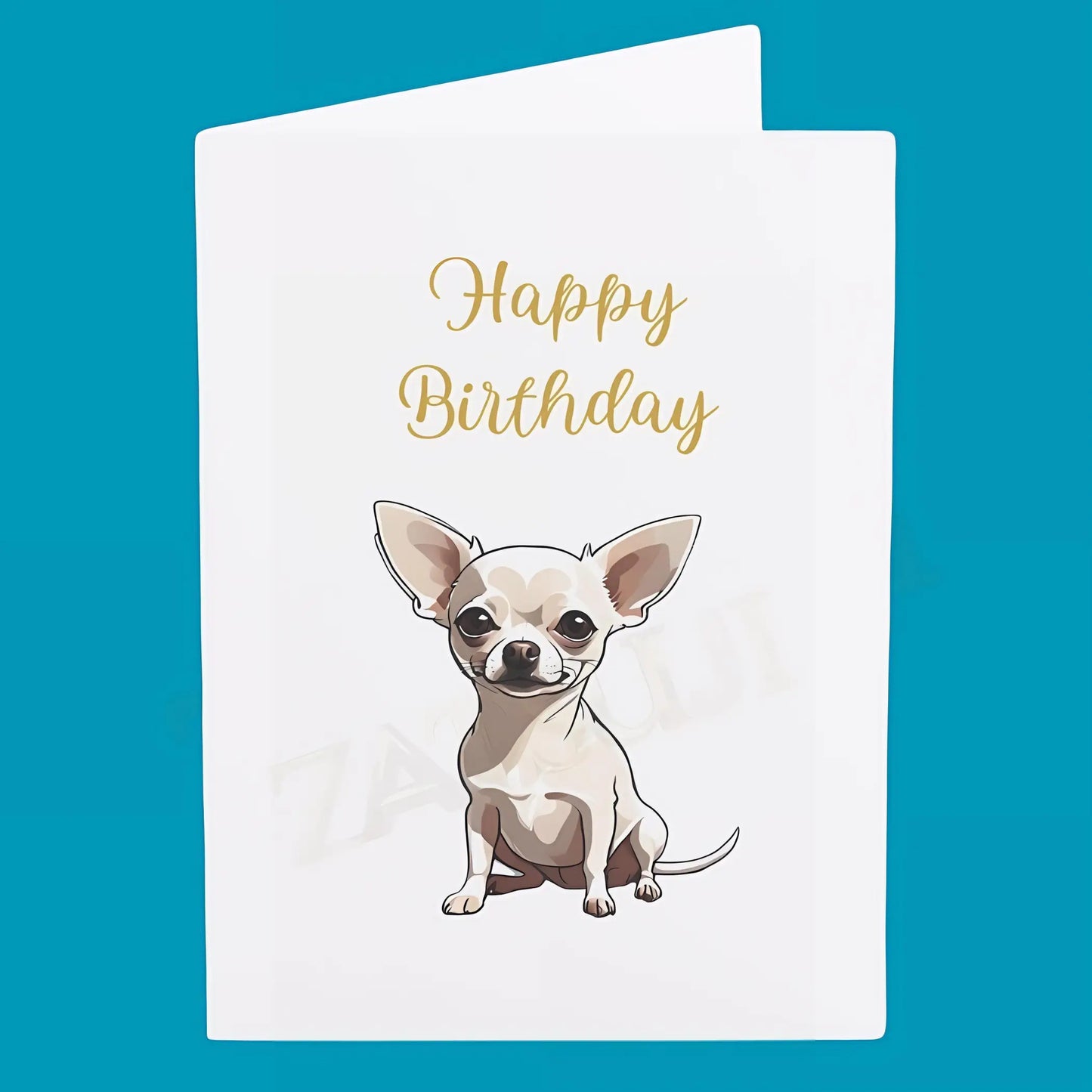 Chihuahua Birthday Greeting Cards (1 10 30 and 50pcs) - 4.6’’ x 6.25’’ (Vertical) / Coated (both sides) / 1 pc - Paper