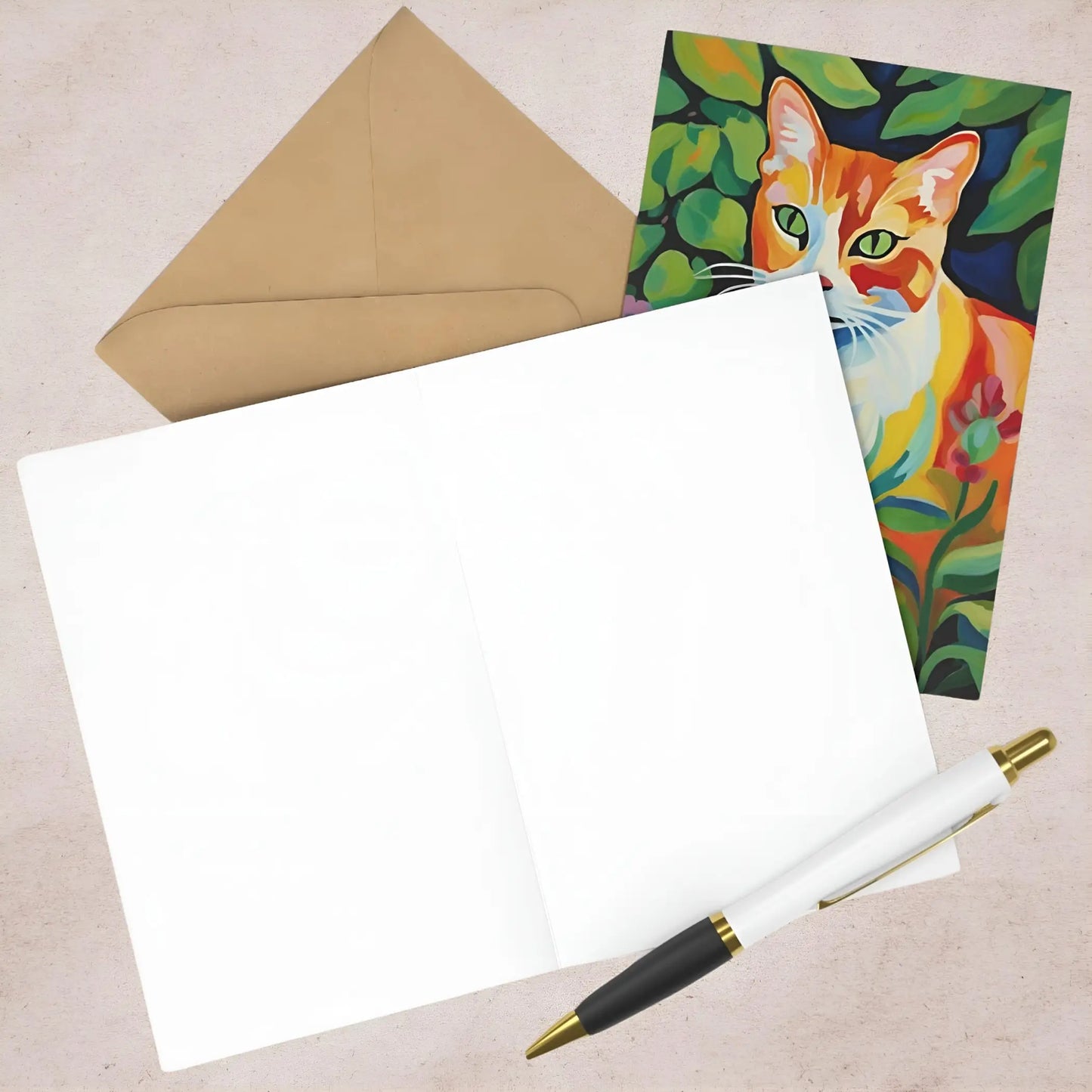 Colorful Cat Cards (7 pcs) - One size - All occasion cards