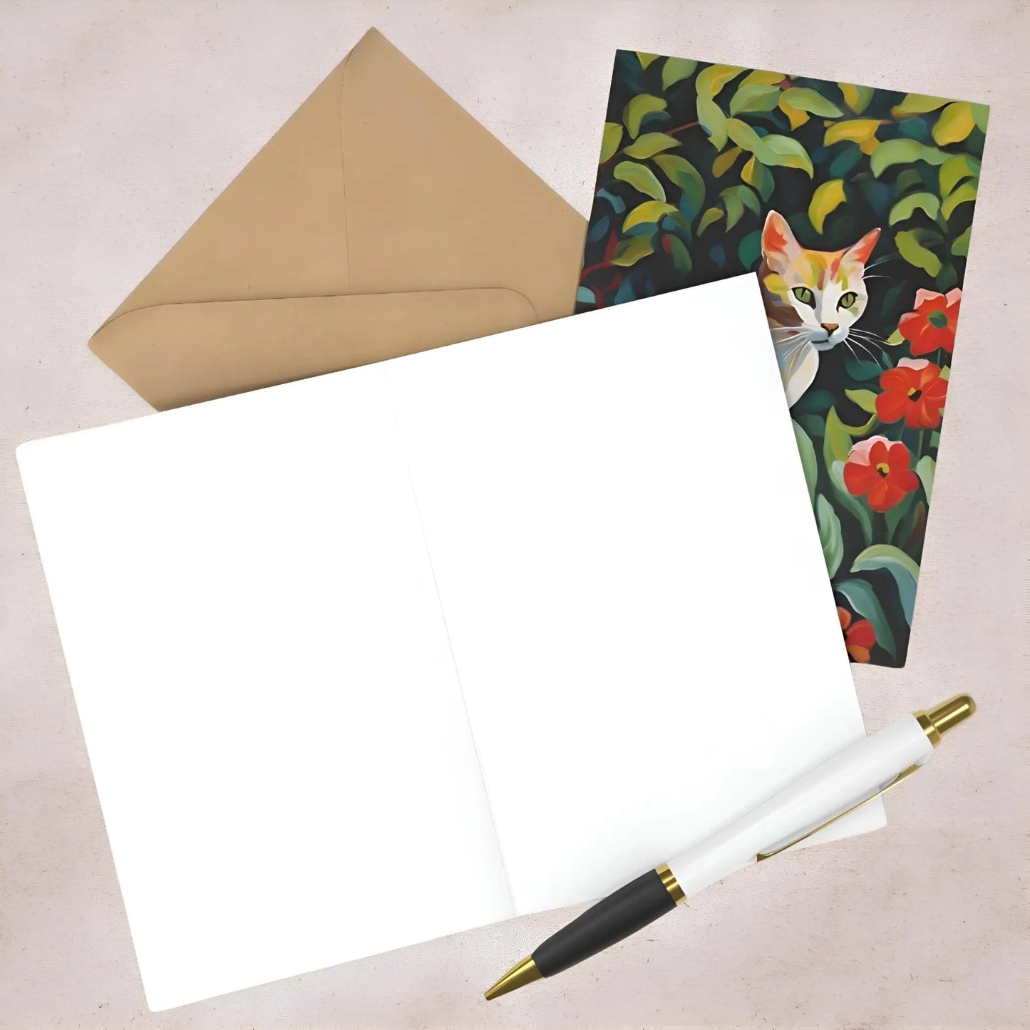 Colorful Cat Cards (7 pcs) - One size - All occasion cards