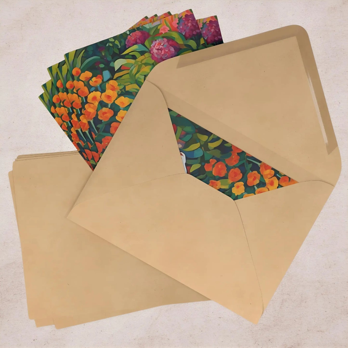 Colorful Cat Greeting Cards (7 pcs) - One size - All occasion cards