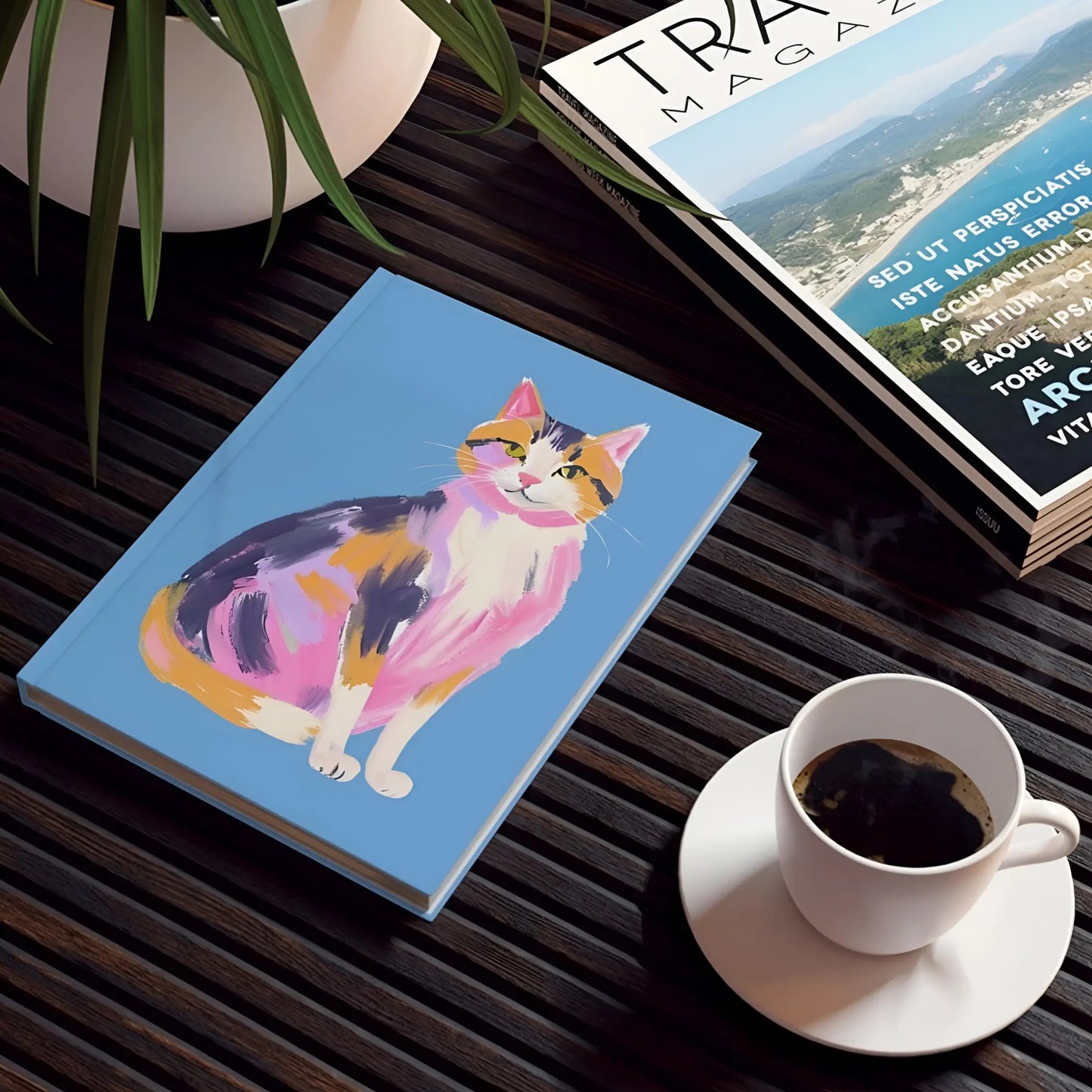 Colorful Cat Hard Backed Journal - Journals