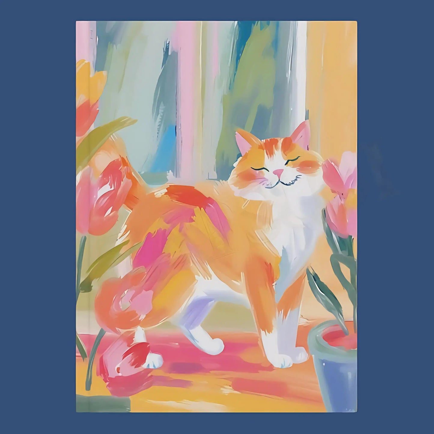 Colorful Cat Hard Backed Journal - Blank / 5.2’’ x 7.4’’ - Journals