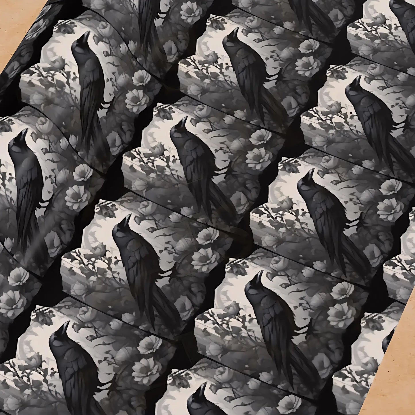 Crows Gothic Wrapping Paper - 28’’ x 39’’ / Satin - Wrapping paper