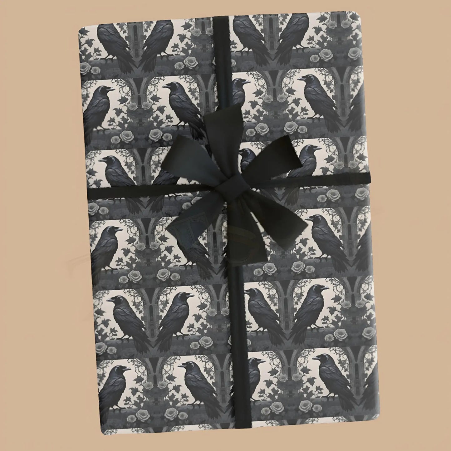 Crows Gothic Wrapping Paper - 28’’ x 39’’ / Satin - Wrapping paper