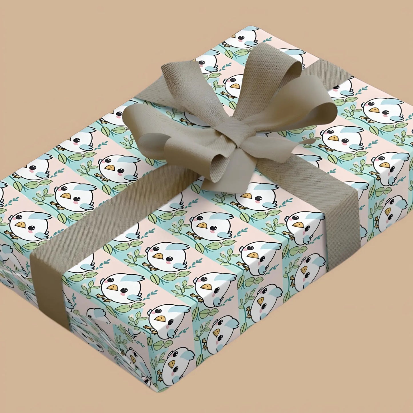 Cute Bird Wrapping Paper - 28’’ x 39’’ / Satin - Wrapping paper
