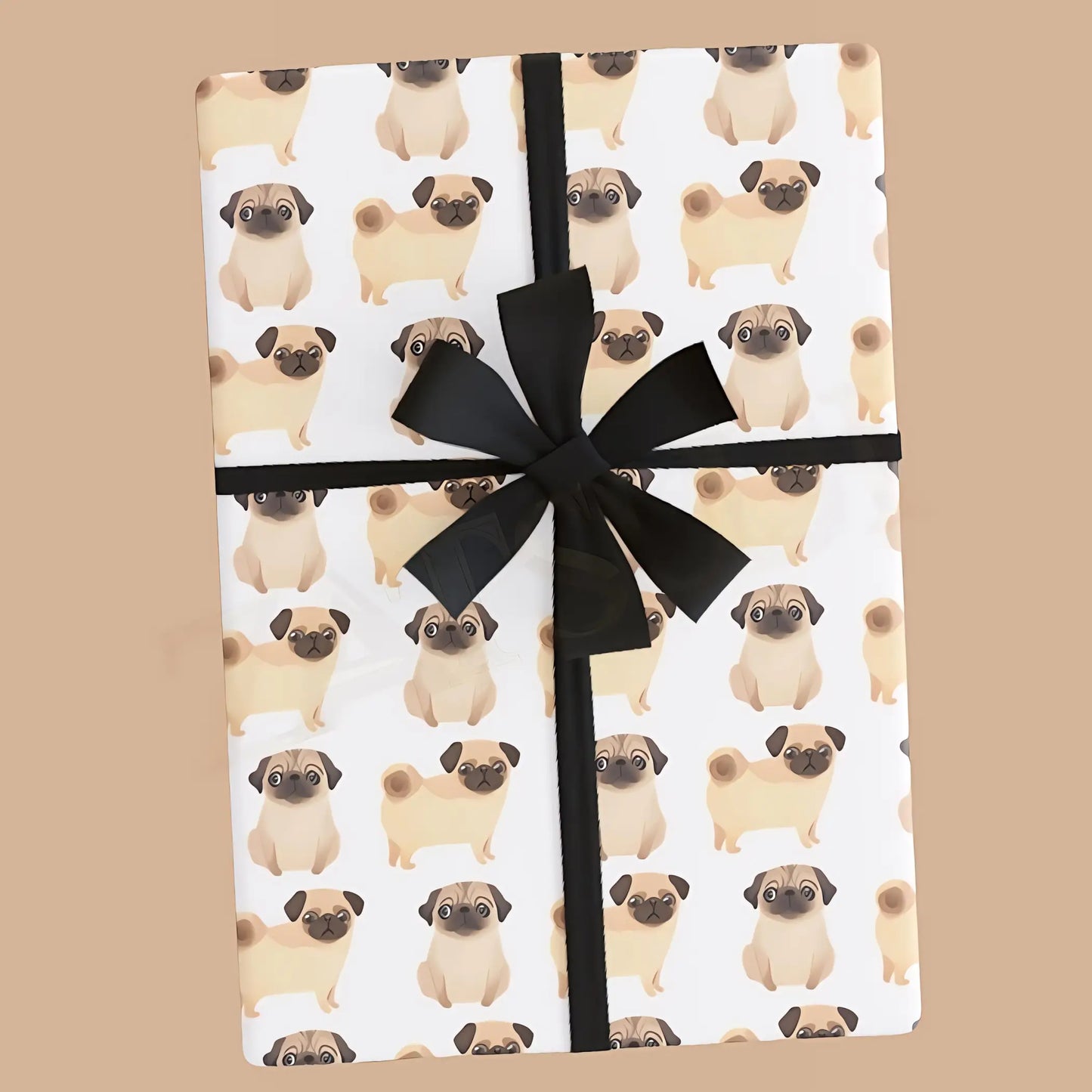 Cute Pugs Wrapping Paper - 28’’ x 39’’ / Satin - Wrapping paper