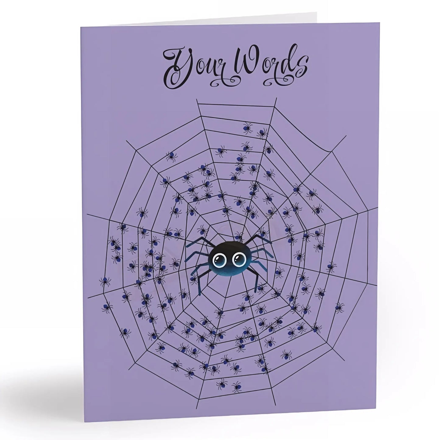 Cute Spider Personalized Greeting cards (8 16 and 24 pcs) - 8 pcs / Matte / 4.25” x 5.5” - Paper products