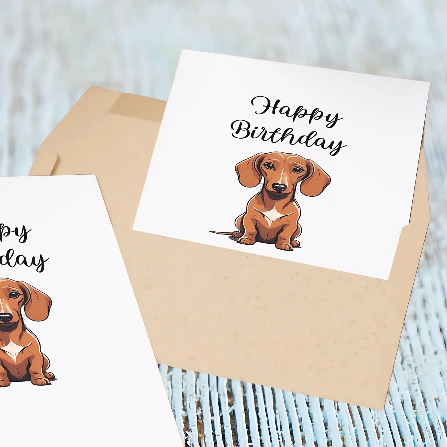 Dachshund Greeting Cards (1 or 10-pcs) - Personalised Greeting cards