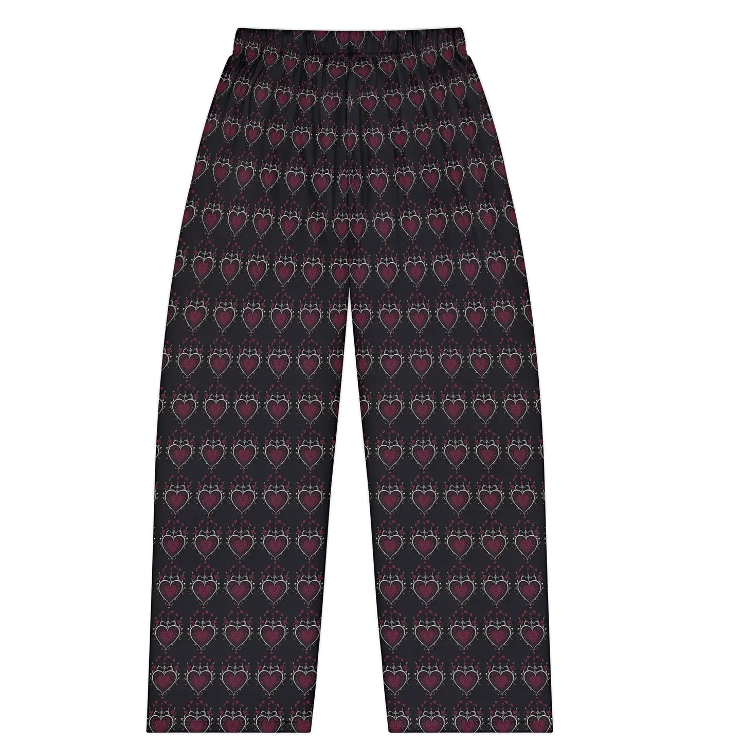 Dark Romance Gothic Hearts Women’s Pajama Pants - Pajama pants