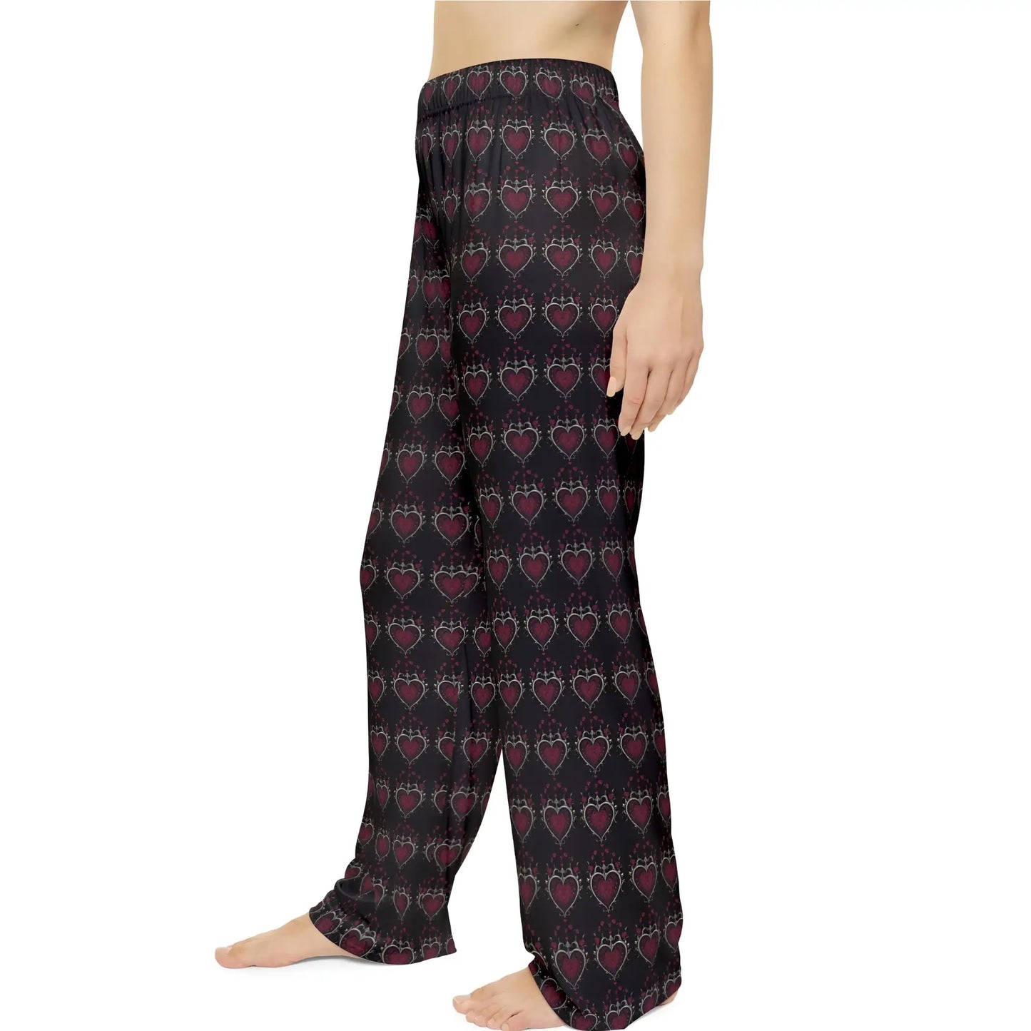 Dark Romance Gothic Hearts Women’s Pajama Pants - Pajama pants