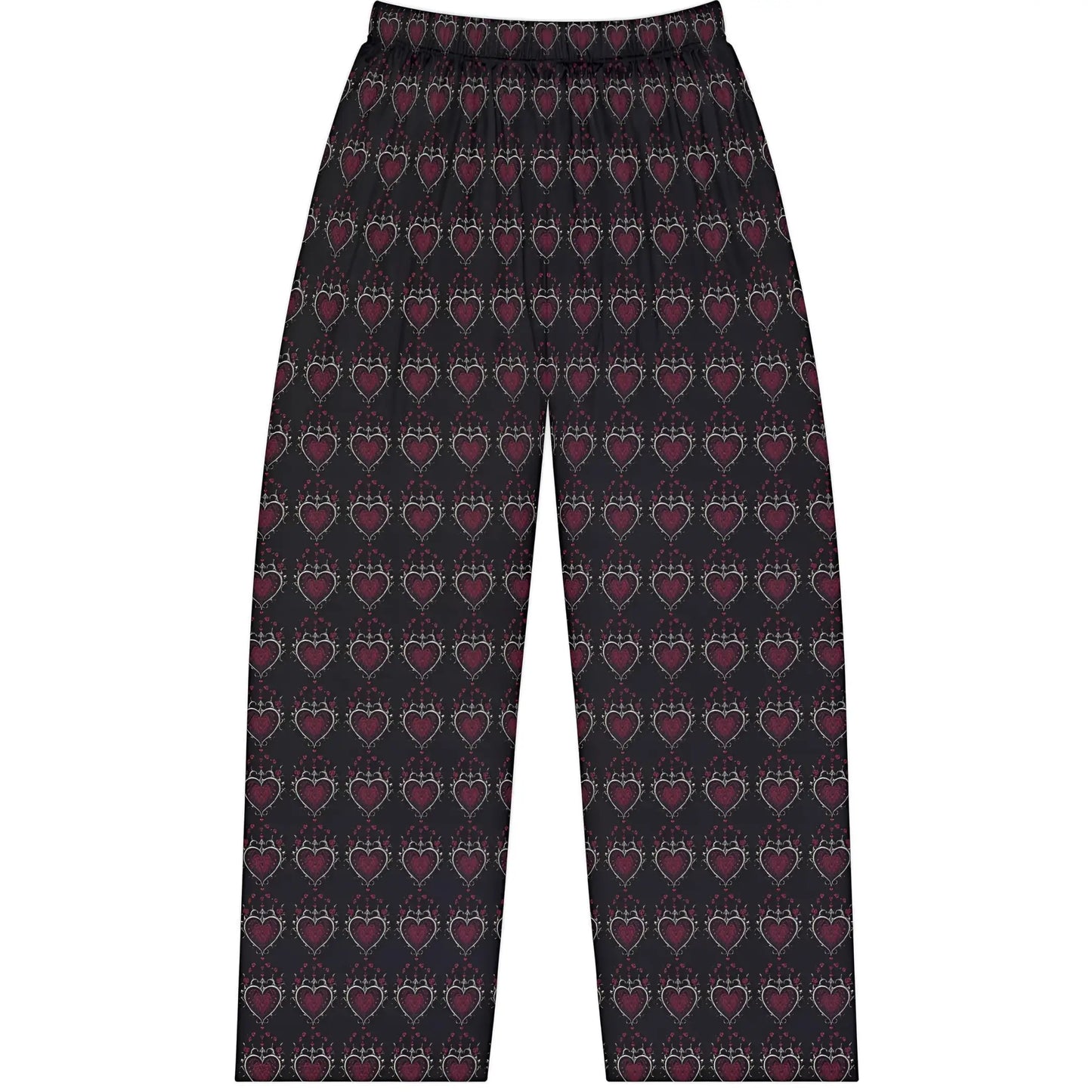 Dark Romance Gothic Hearts Women’s Pajama Pants - XS - Pajama pants