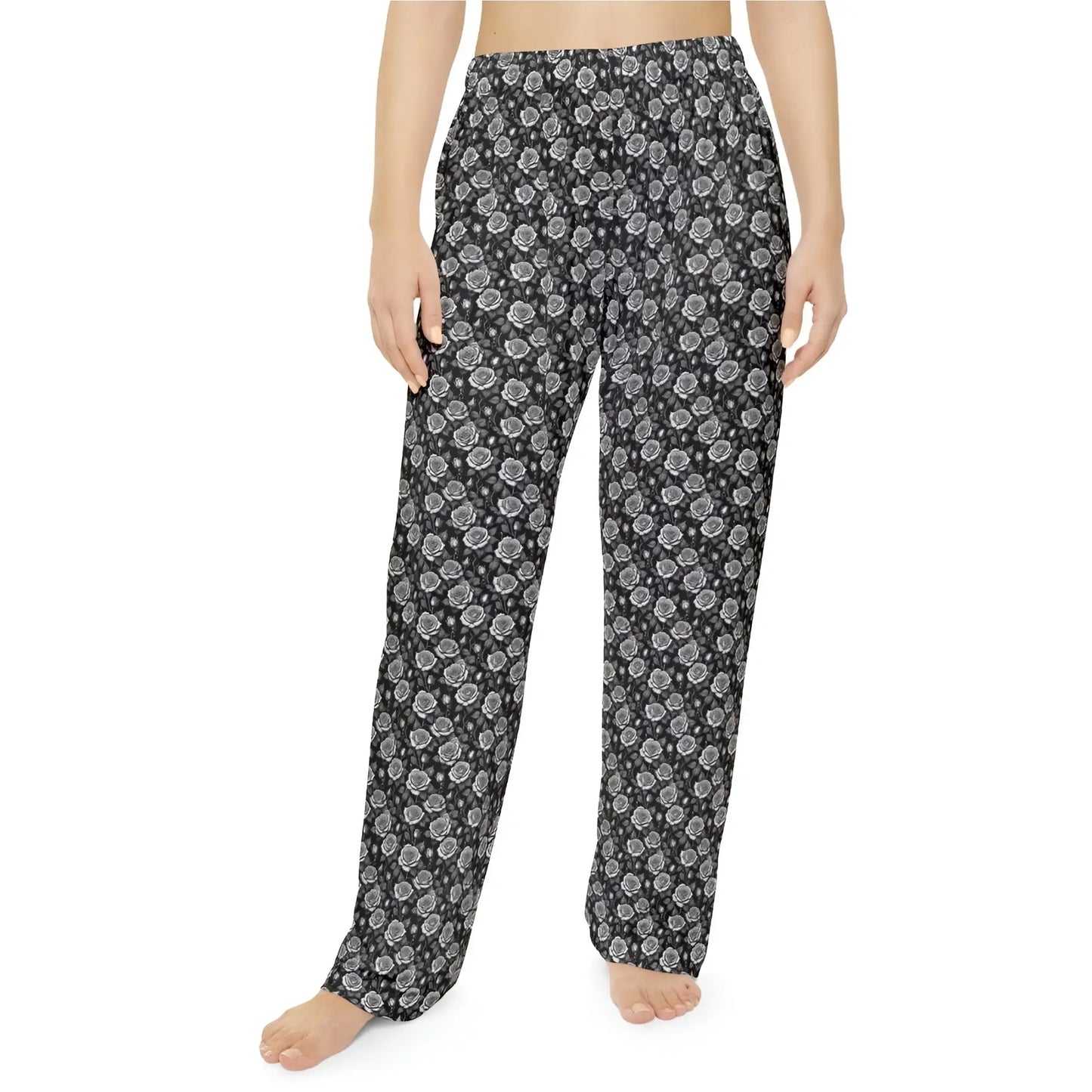 Dark Romance Women’s Black Roses Pajama Pants - Pajama pants