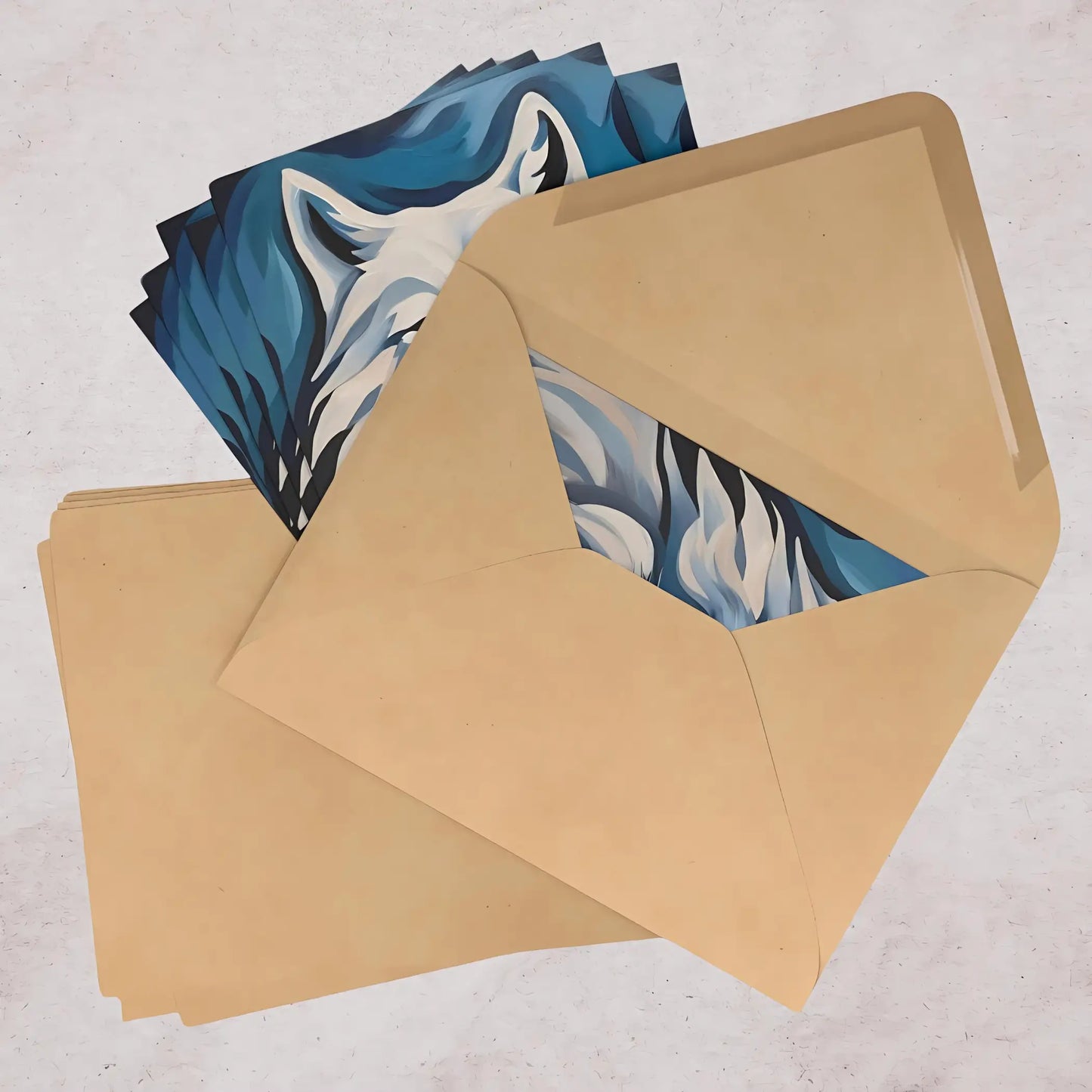 Dire Wolf Greeting Cards (7 pcs) - One size - All occasion cards