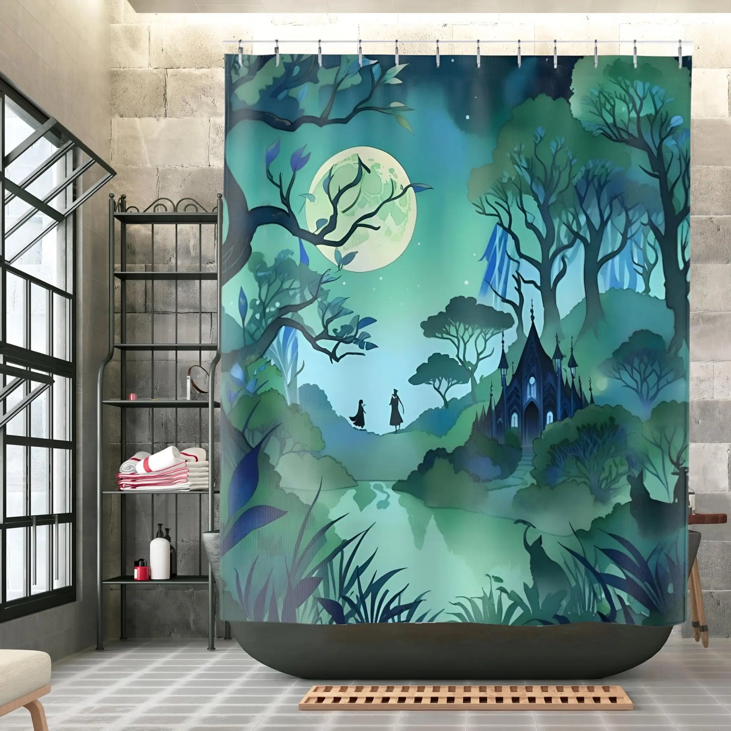 Enchanted Forest Shower Curtain. Free Shipping - 71’’ × 74’’ - Shower Curtains