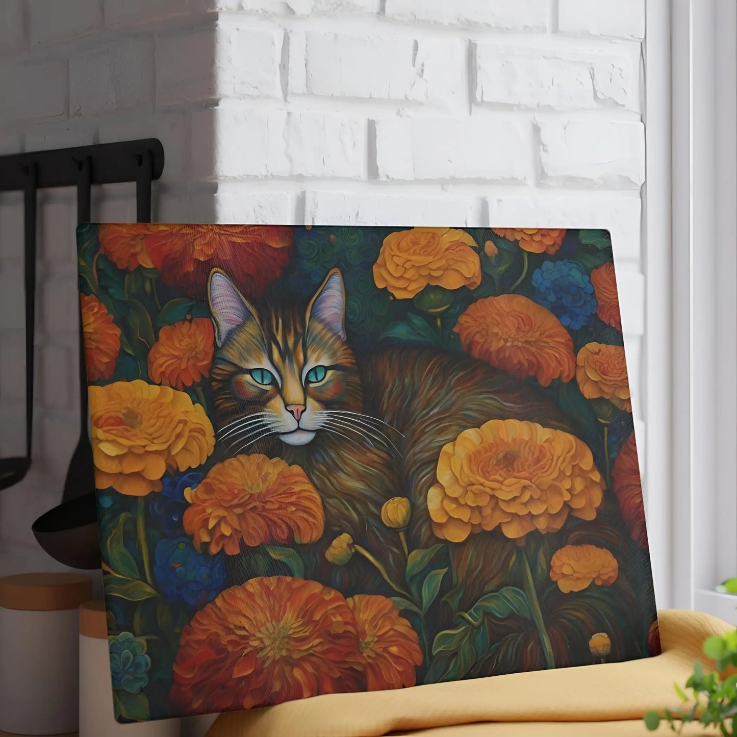 Ginger Cat Glass Cutting Board - Cutting boards