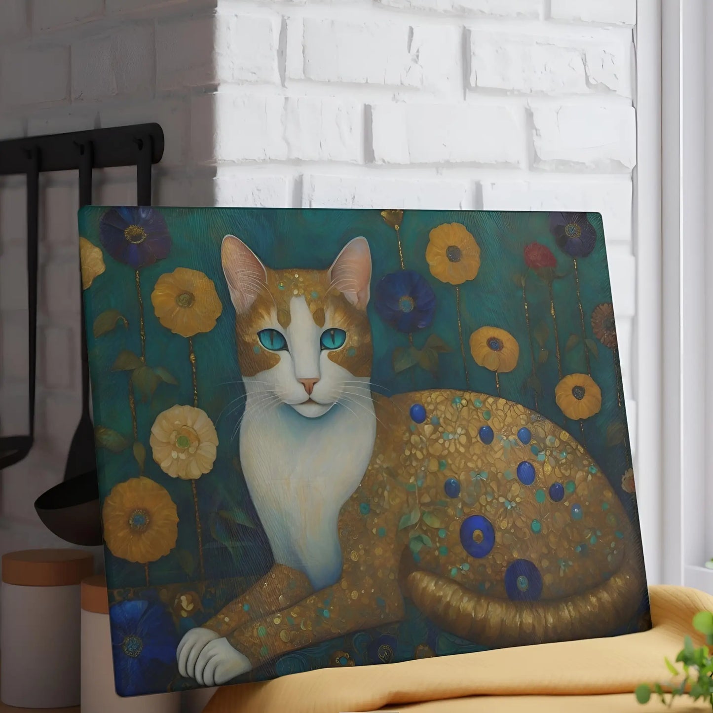 Ginger Cat Glass Cutting Board - Cutting boards