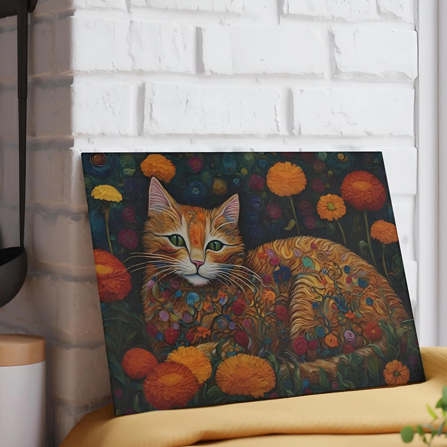 Ginger Cat Glass Cutting Board - Home Decor