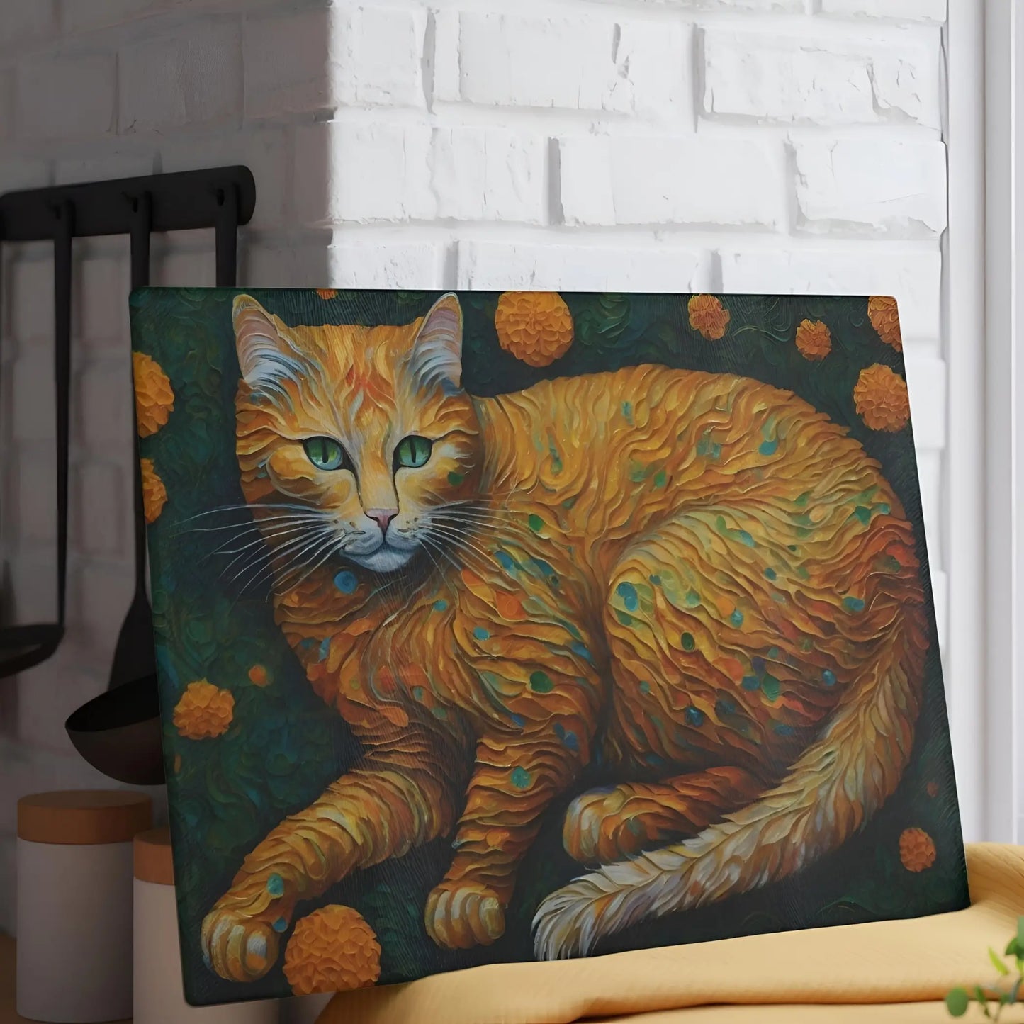 Ginger Cat Glass Cutting Board - Cutting boards