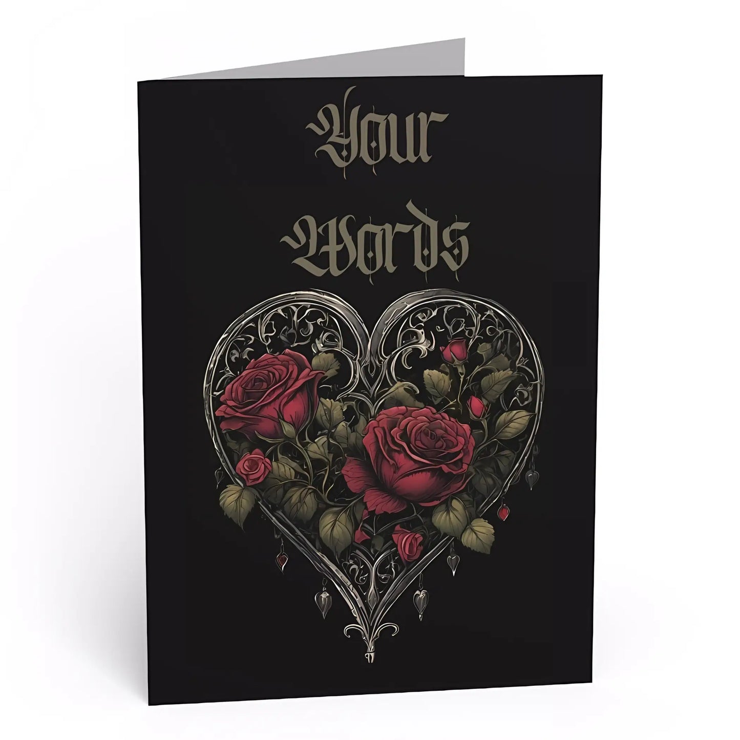Dark Romance Personalised Greeting Cards - Custom greeting cards