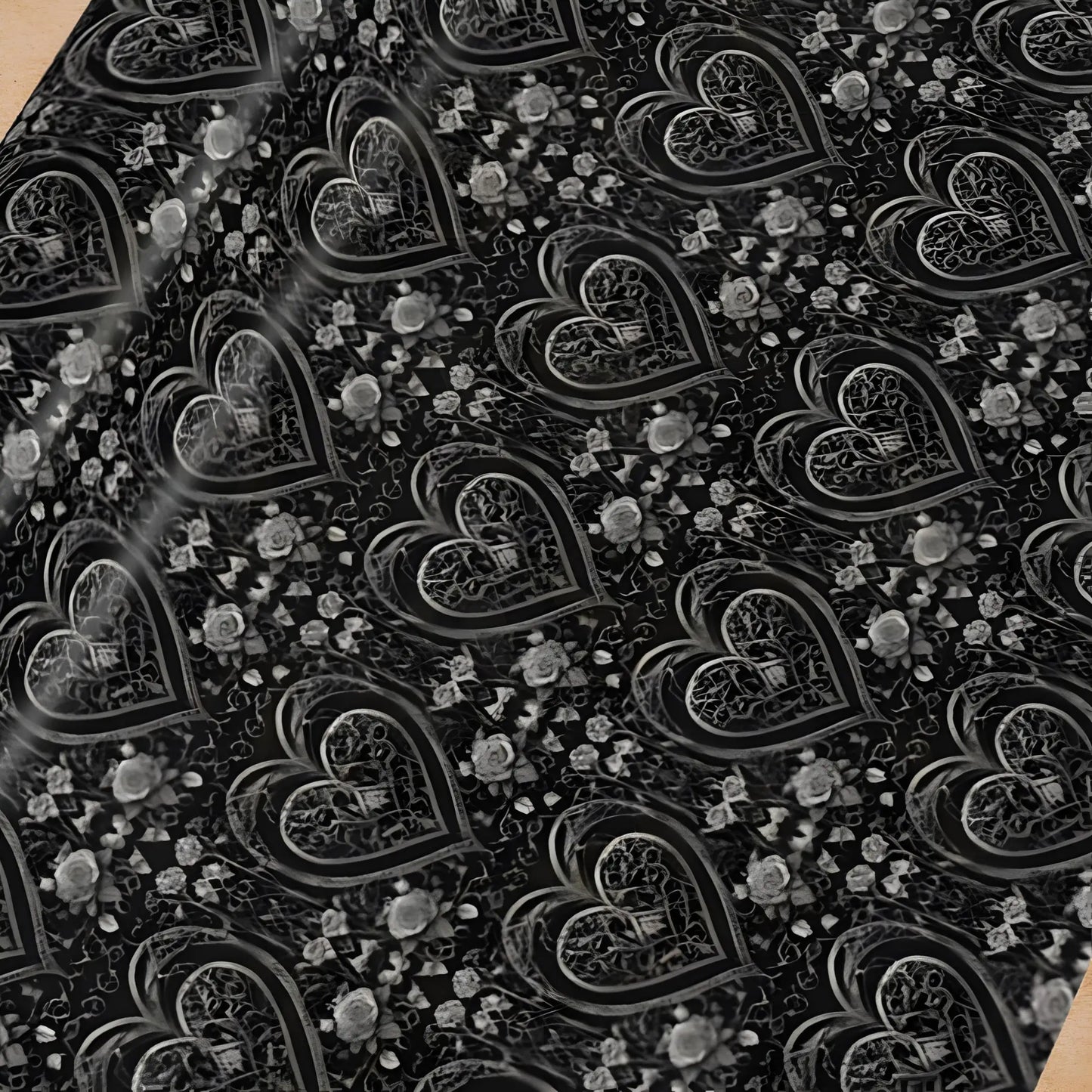 Gothic Hearts Wrapping Paper - Wrapping paper