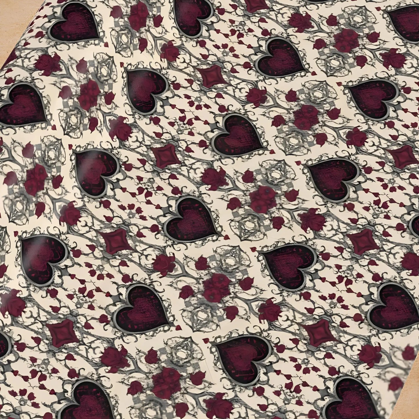 Gothic Hearts Wrapping Paper - Wrapping paper