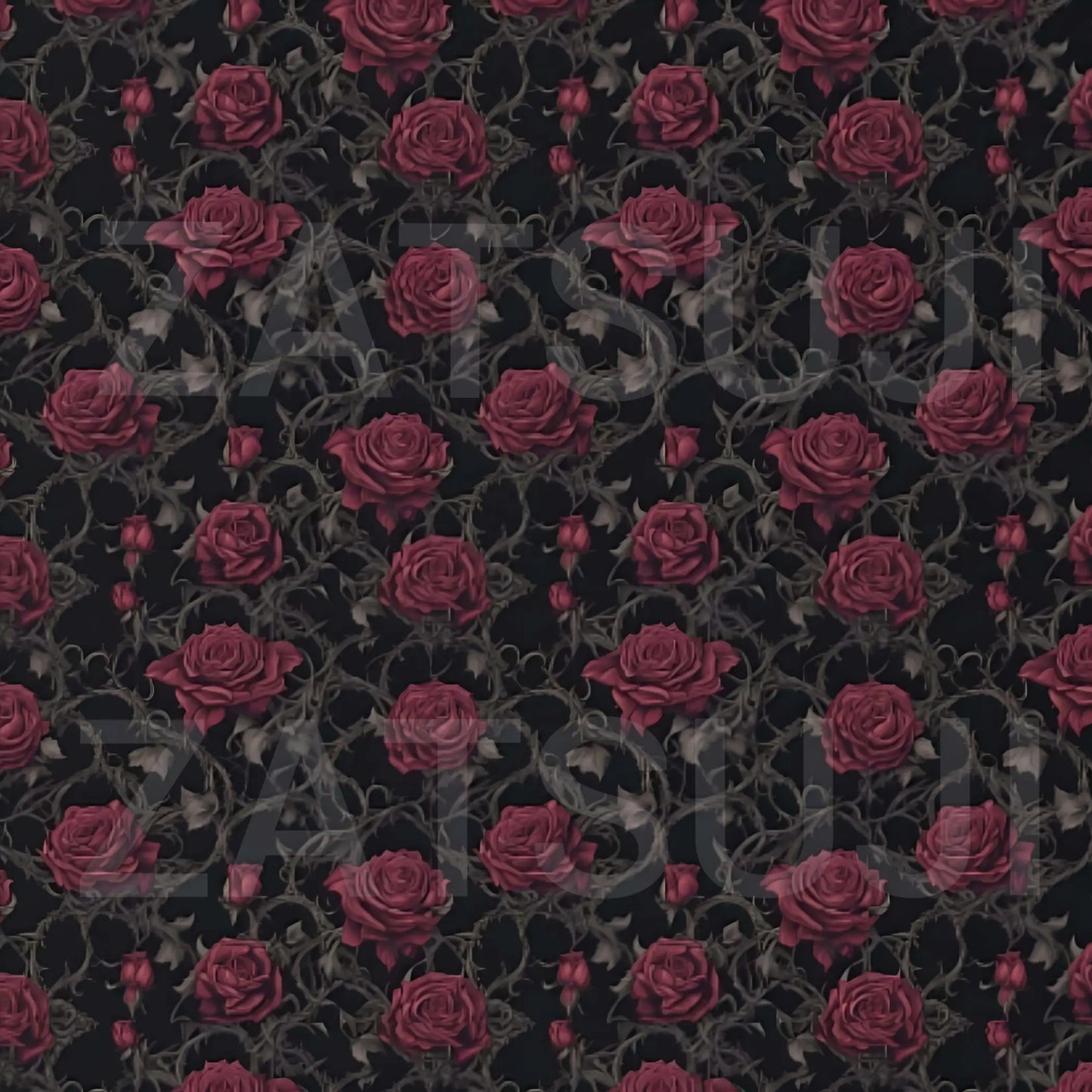 Close up of gothic roses wrapping paper