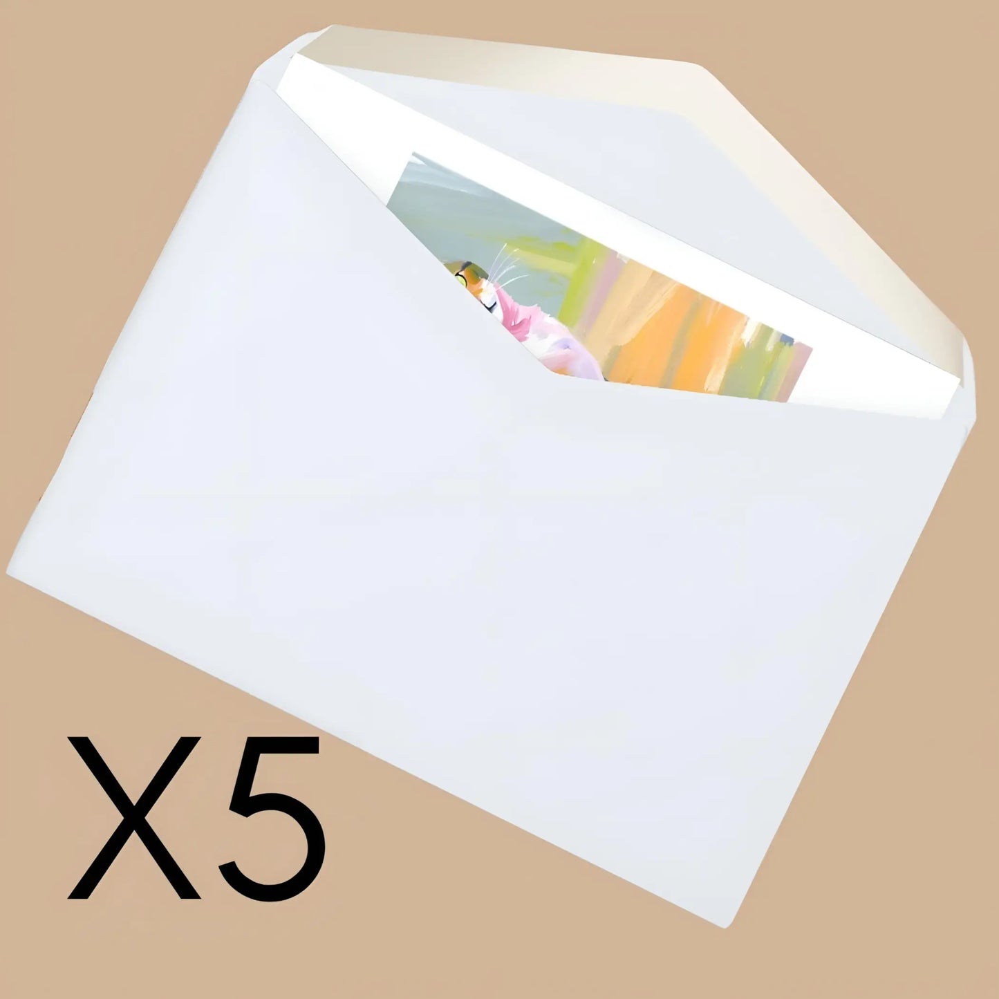 Impressionist Cat Cards. 5 pack ships from the UK - 5.8” x 8.2” / Semi Glossy / 5 pcs - All occasion cards