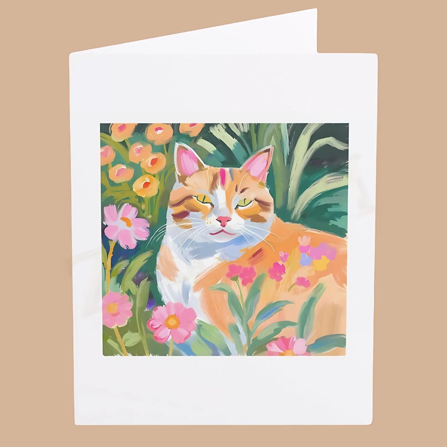 Impressionist Cat Cards. Ships from the US - 4.25’’ x 5.5’’ (Vertical) / Coated (both sides) / 1 pc - All occasion cards