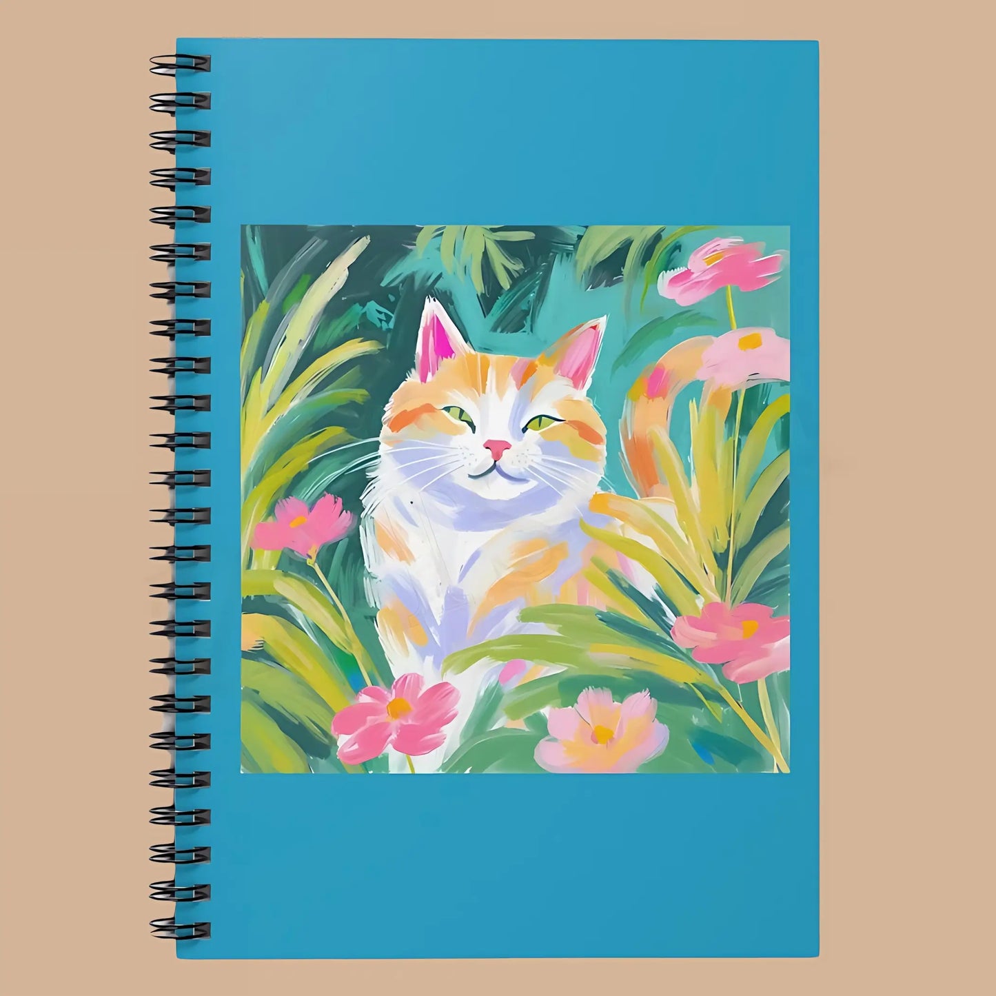 Impressionist Cat Spiral Notebook - One Size - Notebooks
