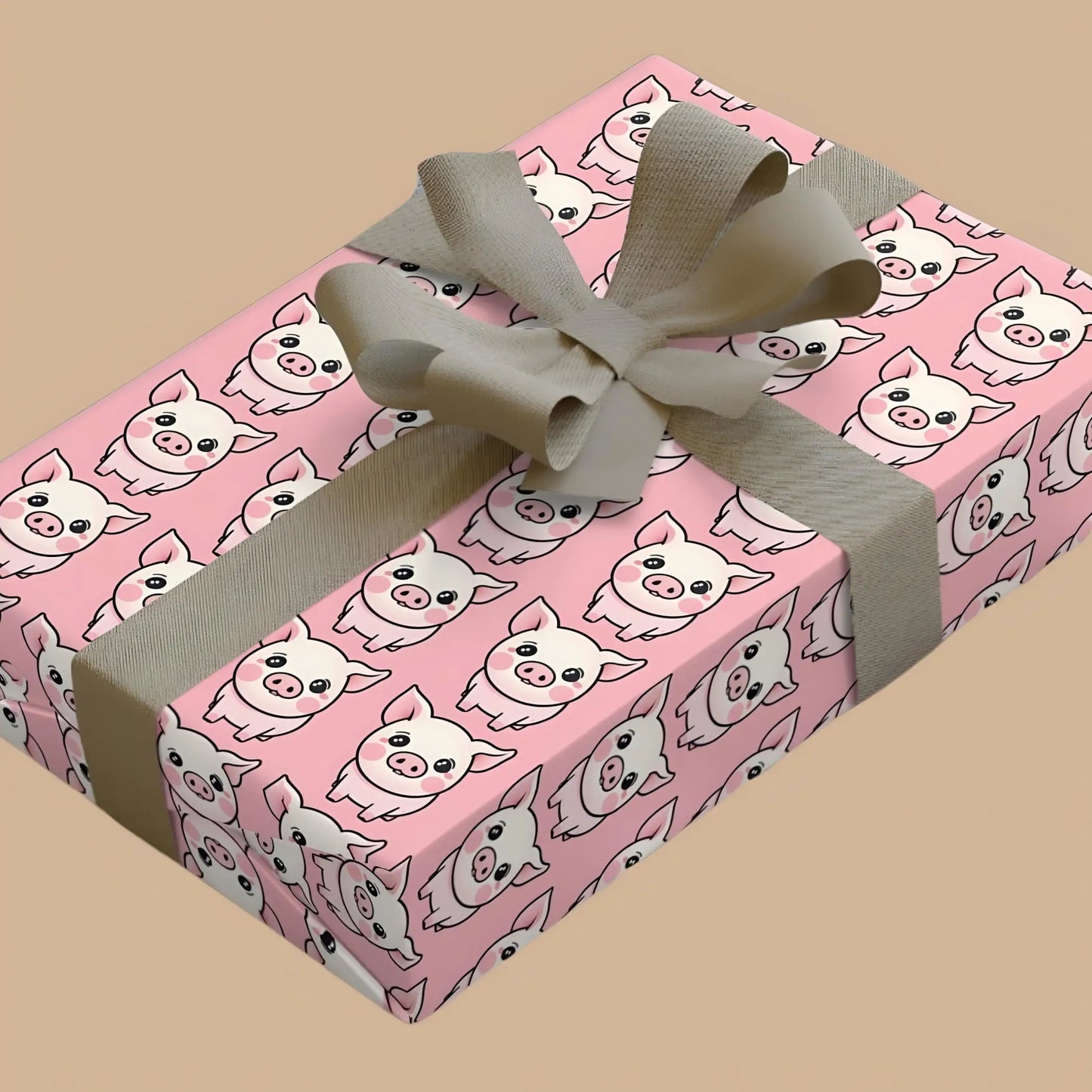 Cute Pigs Wrapping Paper - 28’’ x 39’’ / Satin - Wrapping paper