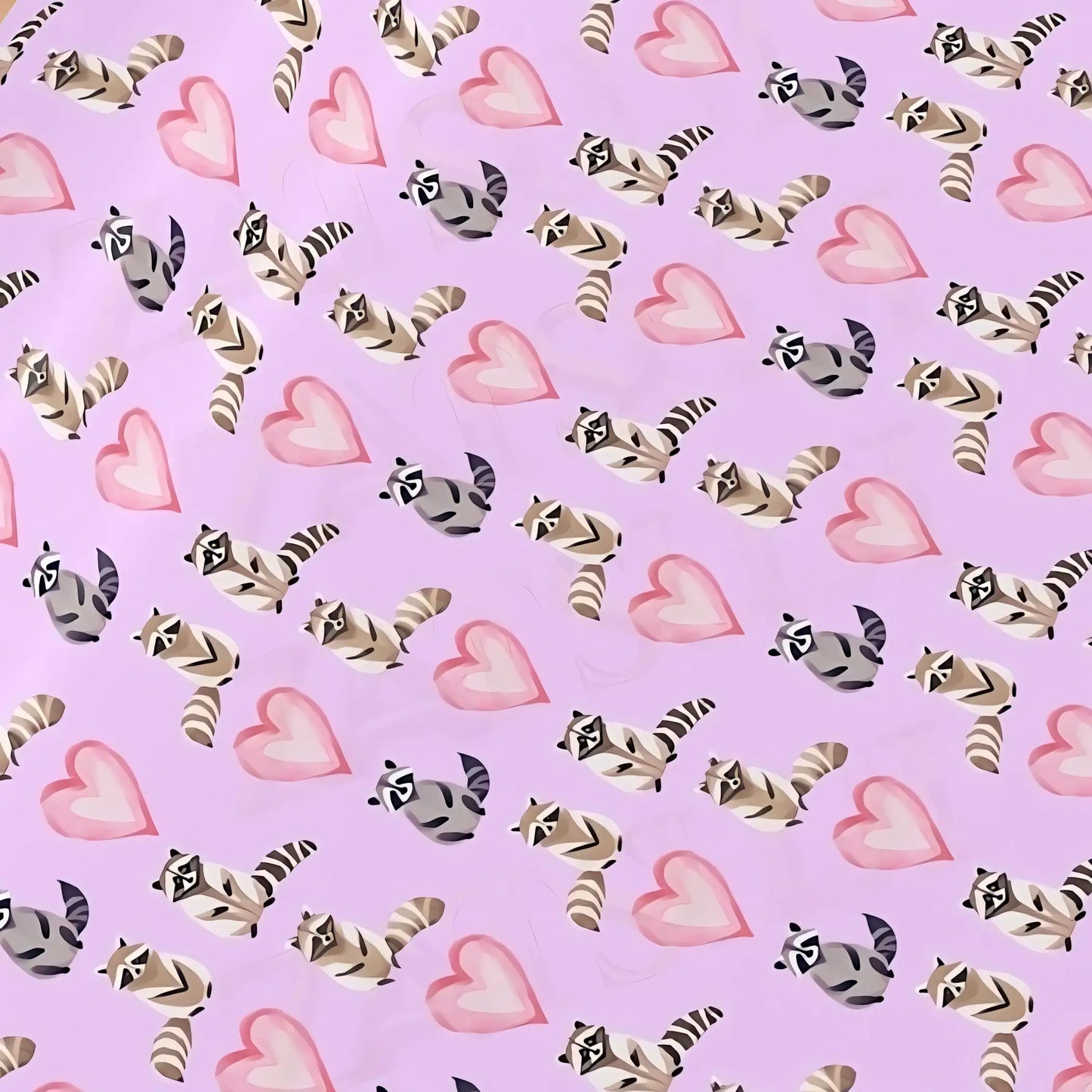 Raccoons Pink Wrapping Paper - Wrapping paper