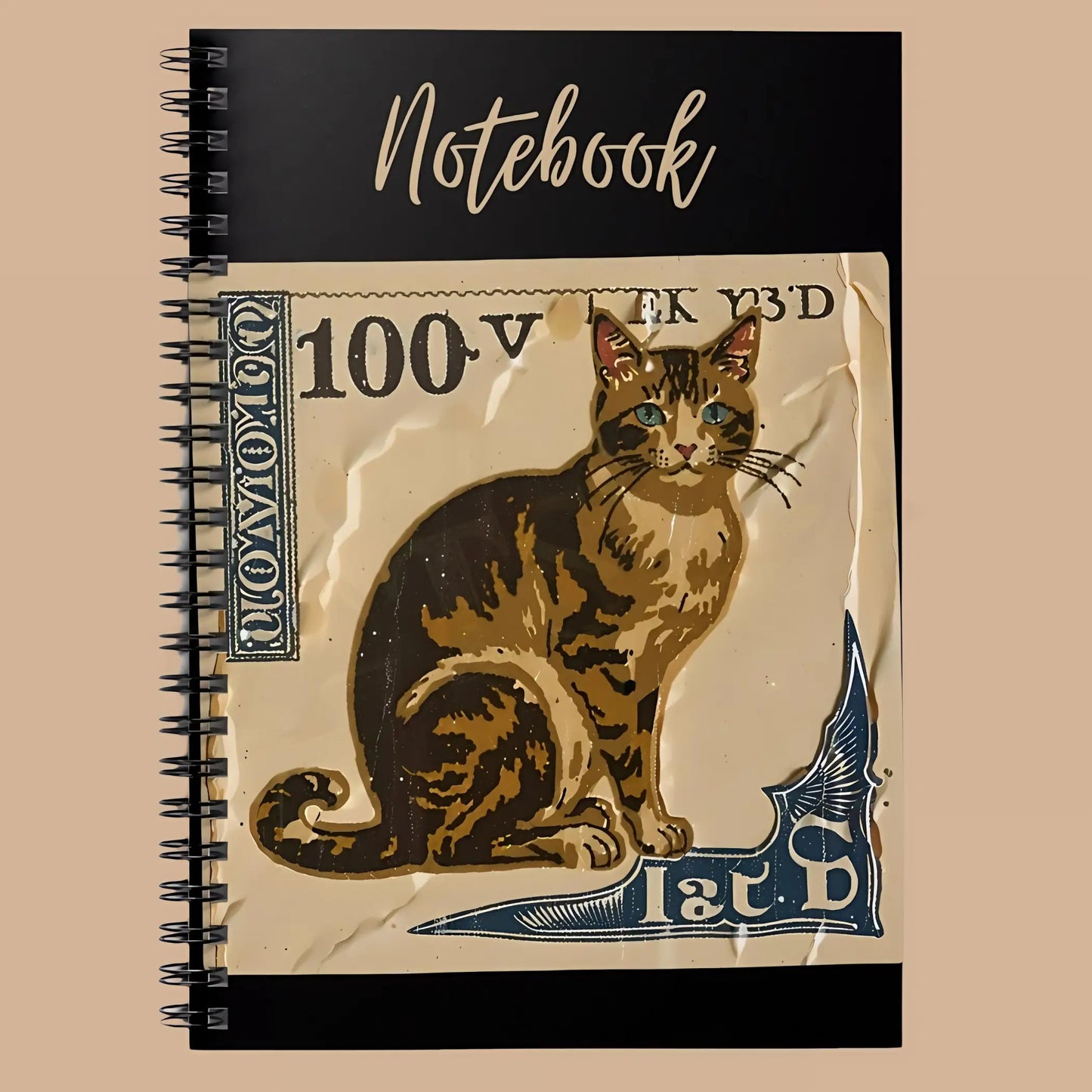 Scrapbook Cat Spiral Notebook - One Size - Notebooks