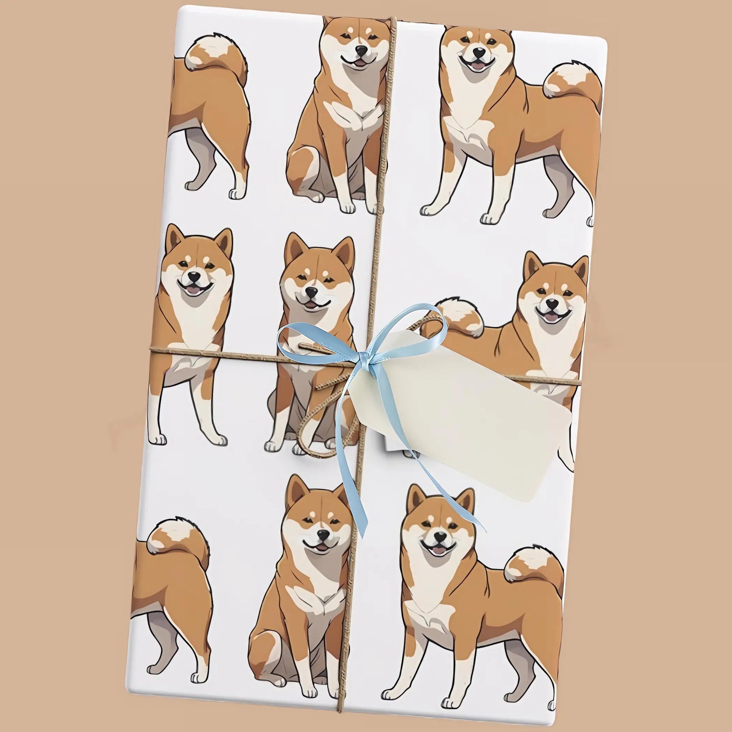 Shiba Inu Wrapping Paper - 20’’ x 28’’ / Single sheet / Satin - Wrapping paper