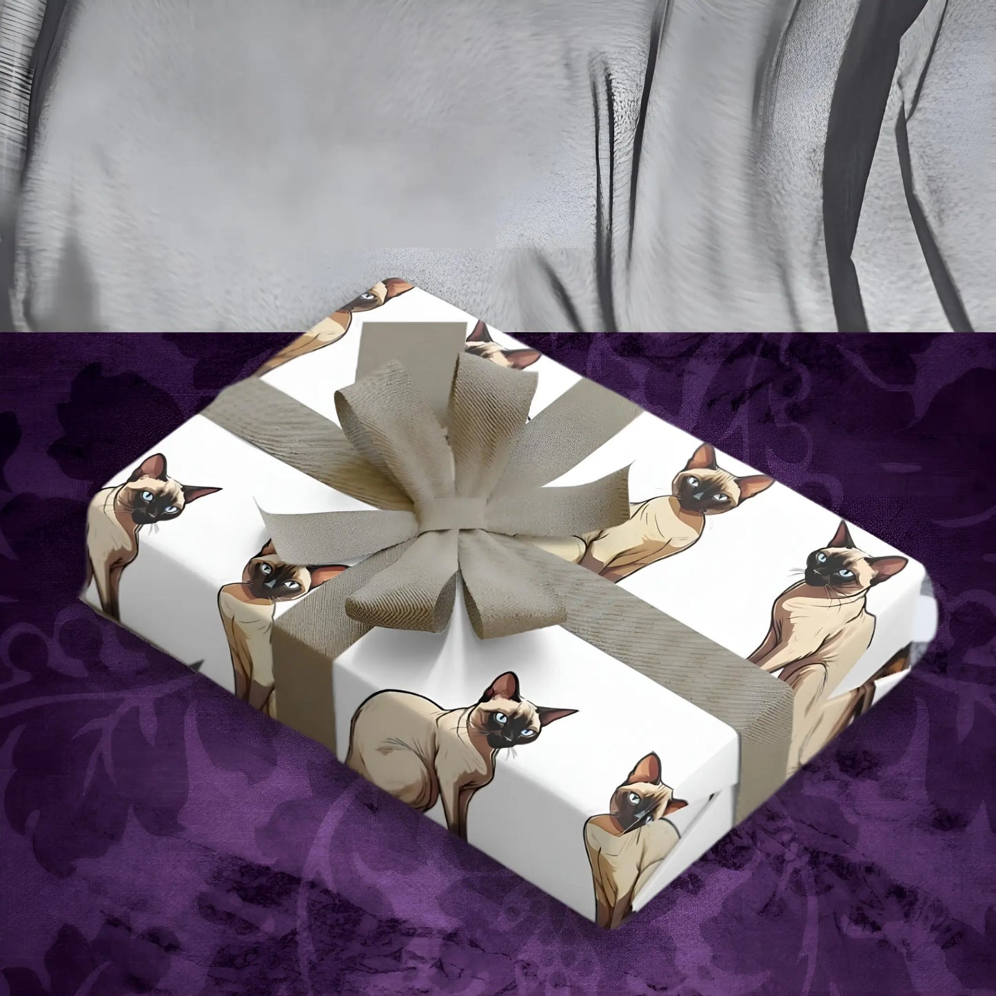 Siamese Cat Personalized Wrapping Paper - Custom wrapping paper